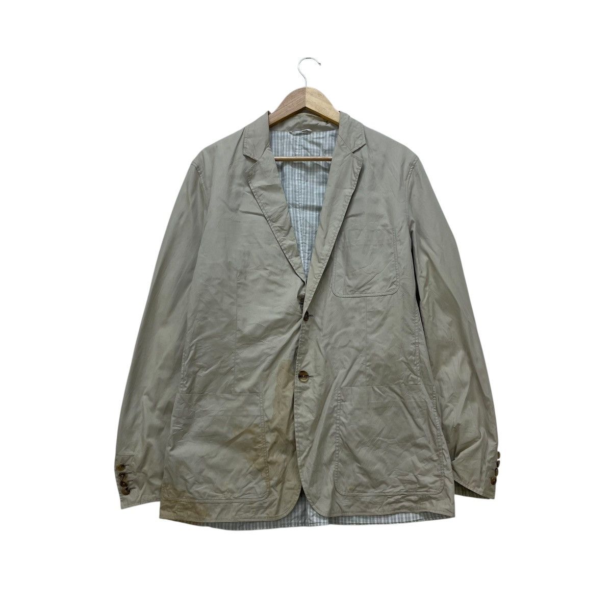 Hermes Trashed Vintage Hermes Made In France Size US M / EU 48-50 / 2 - 1 Thumbnail
