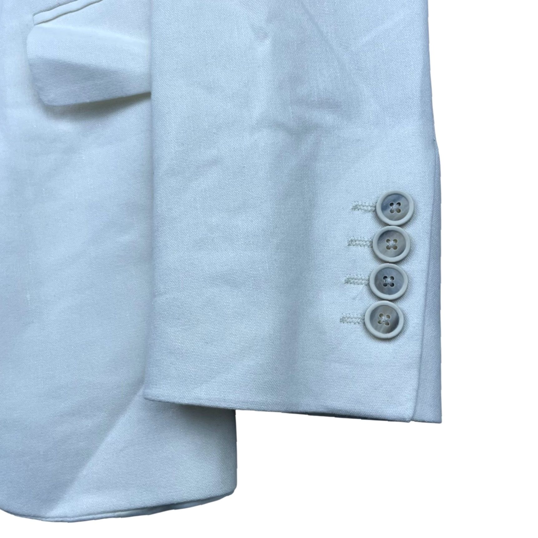 Zara VINTAGE? No — Zara Blazer White Slim Fit 1-Button 36R Men’s Short Sleeve? Size 36R - 4 Thumbnail
