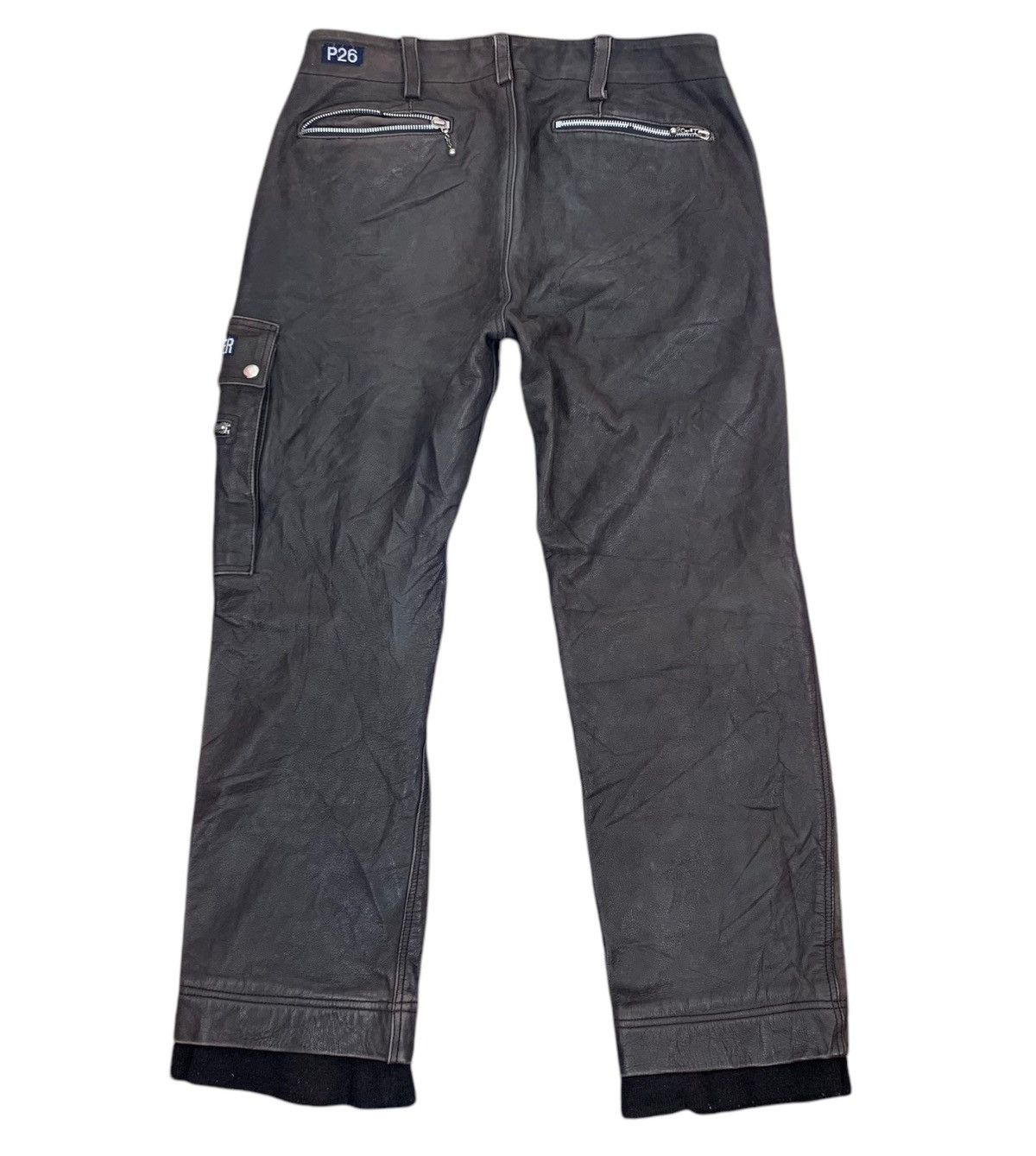 If Six Was Nine VINTAGE JIMSINN TOKYO PUNKER LEATHER PANT Size US 32 / EU 48 - 6 Thumbnail