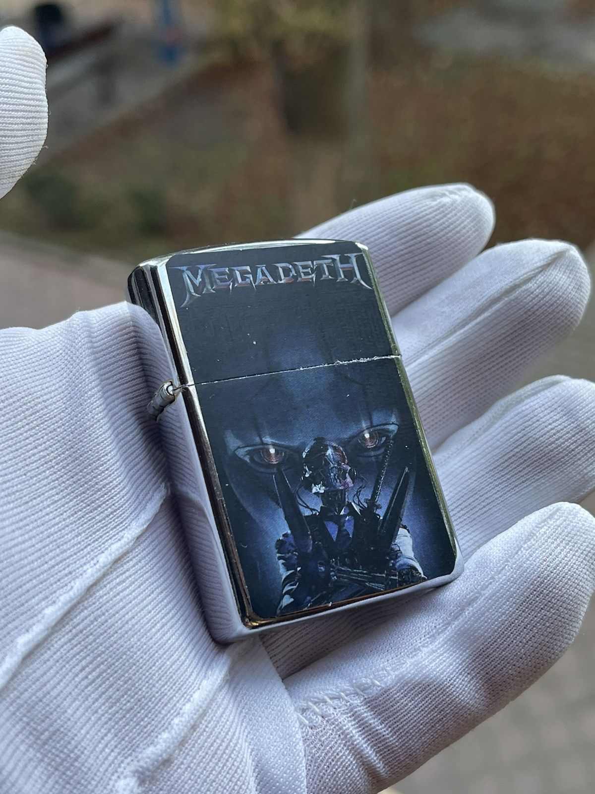 Vintage ☄️Awesome Silver lighter, WORK! Megadeth merch album Size ONE SIZE - 1 Thumbnail