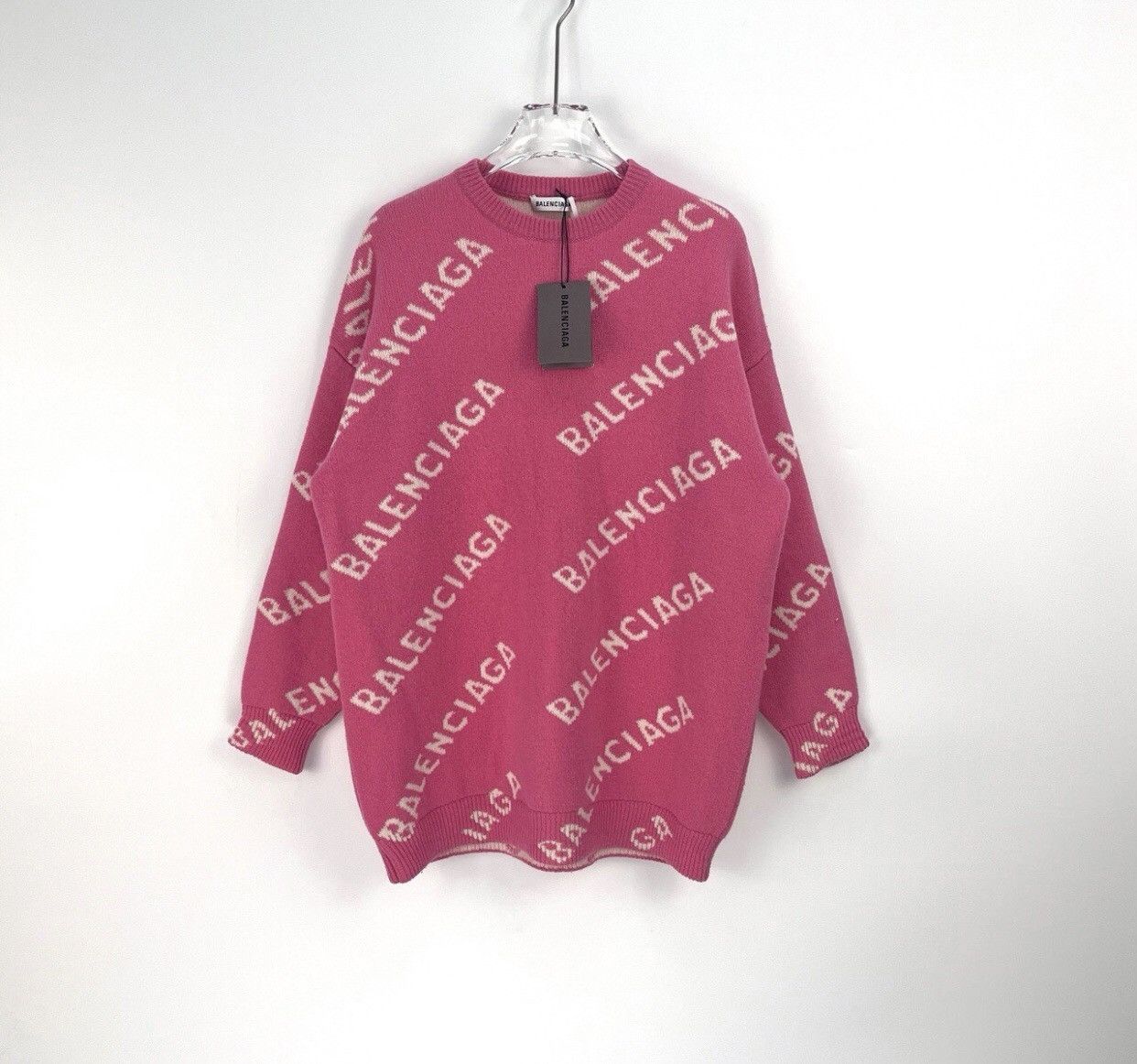 Balenciaga Balenciaga pink bullet screen knitted cardigan shirt Size US S / EU 44-46 / 1 - 3 Thumbnail