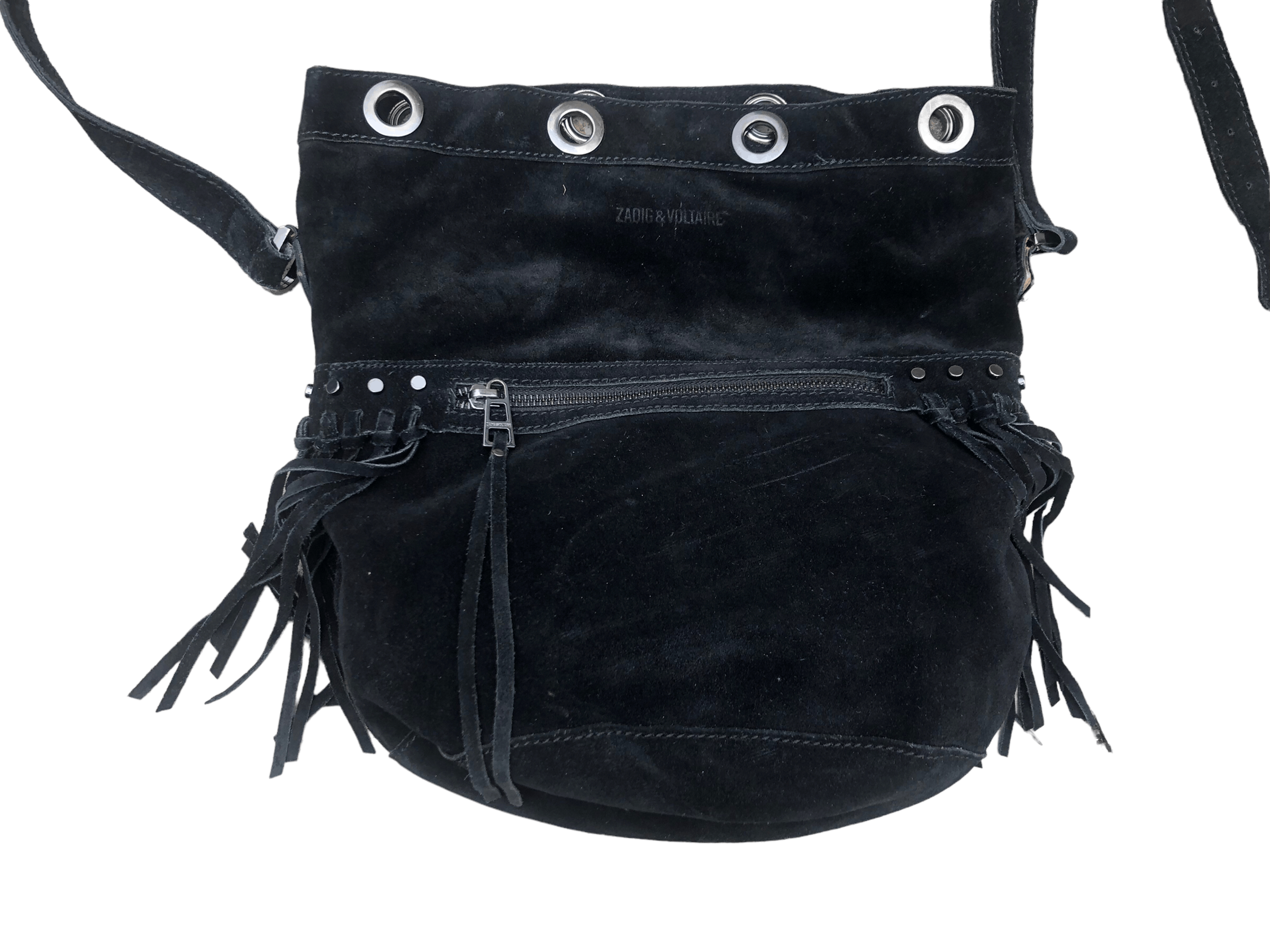 Zadig & Voltaire 🔥Y2K ZADIG & VOLTAIRE 'Bobo Gipsy' Black Suede Bucket Bag Size ONE SIZE - 3 Thumbnail