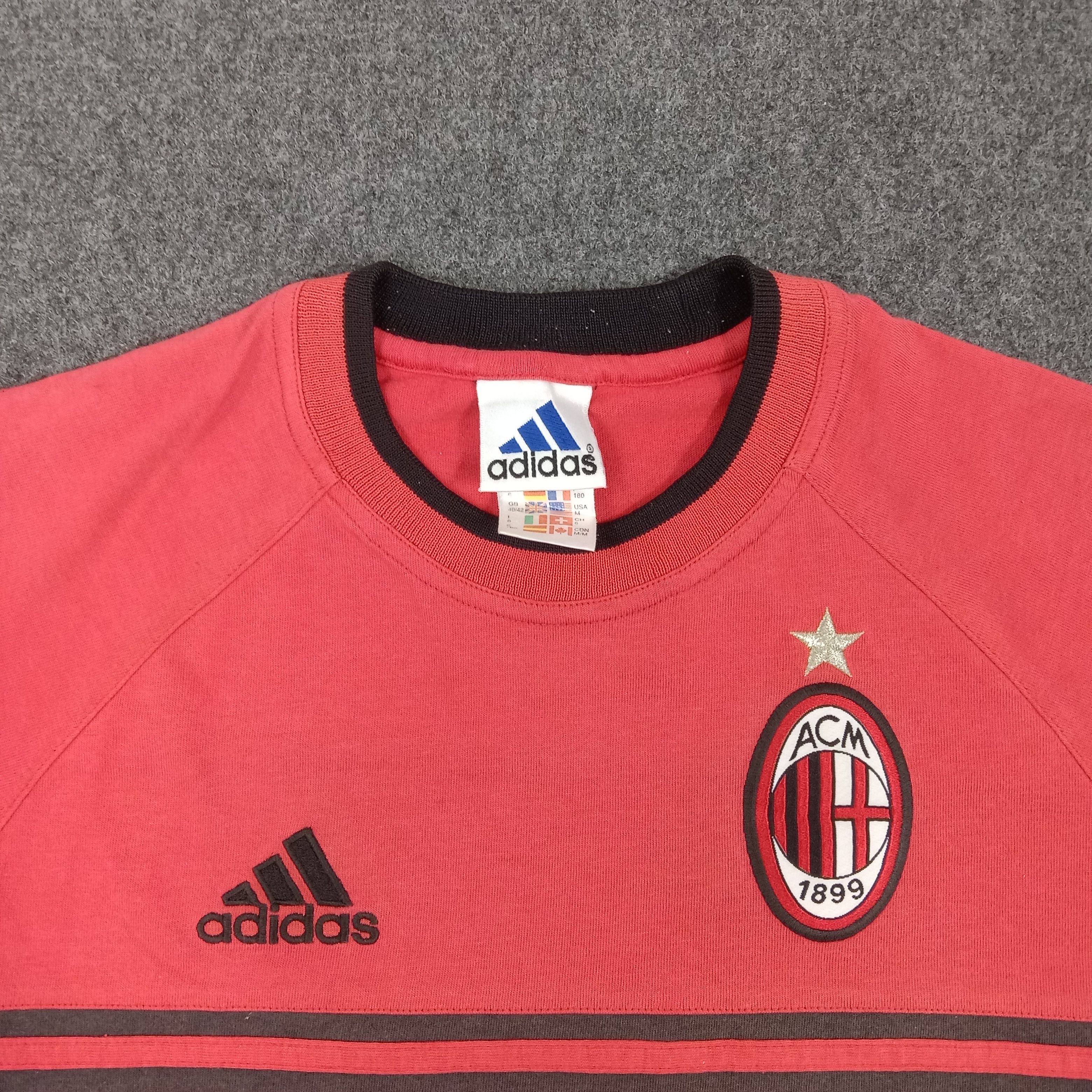 Adidas × Vintage Adidas AC Milan Football Club Sport Style Tshirt Size US XL / EU 56 / 4 - 2 Thumbnail