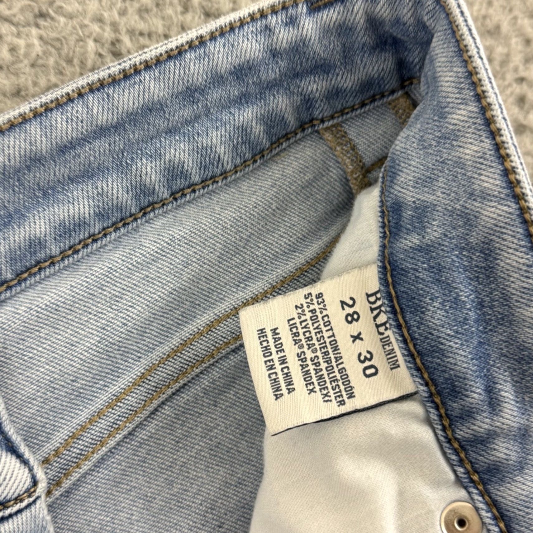 Vintage BKE Buckle Jeans Womens 28x30 High Rise Classic Skinny Denim Zip Stretch Blue 5-Pocket Size 28" / US 6 / IT 42 - 6 Thumbnail