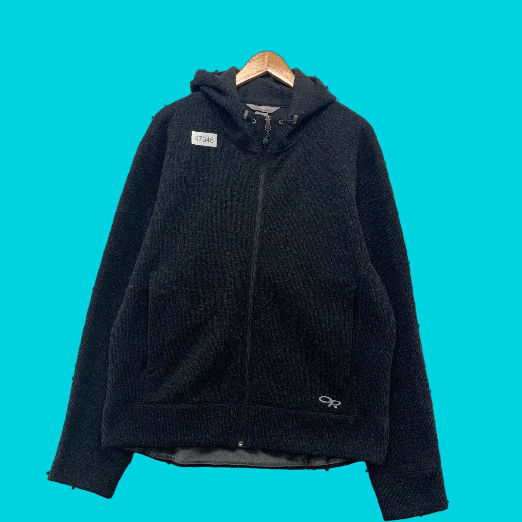 Outdoor Research Outdoor Research Wool Exit Jacket Mens Large Black Heavyweight Fleece Lined Size US L / EU 52-54 / 3 - 1 Thumbnail