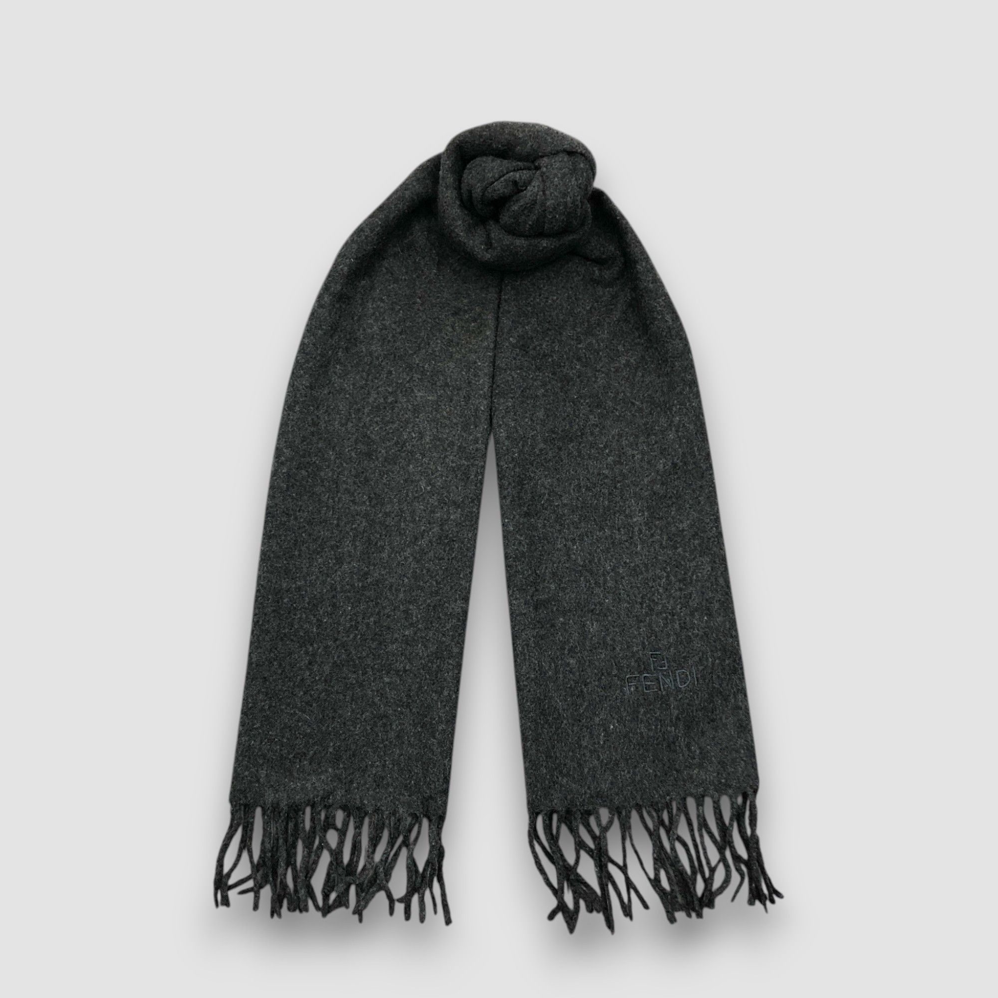 Fendi Vintage 90s Fendi Scarf Muffler Wool Cashmere Scarves Size ONE SIZE - 1 Thumbnail