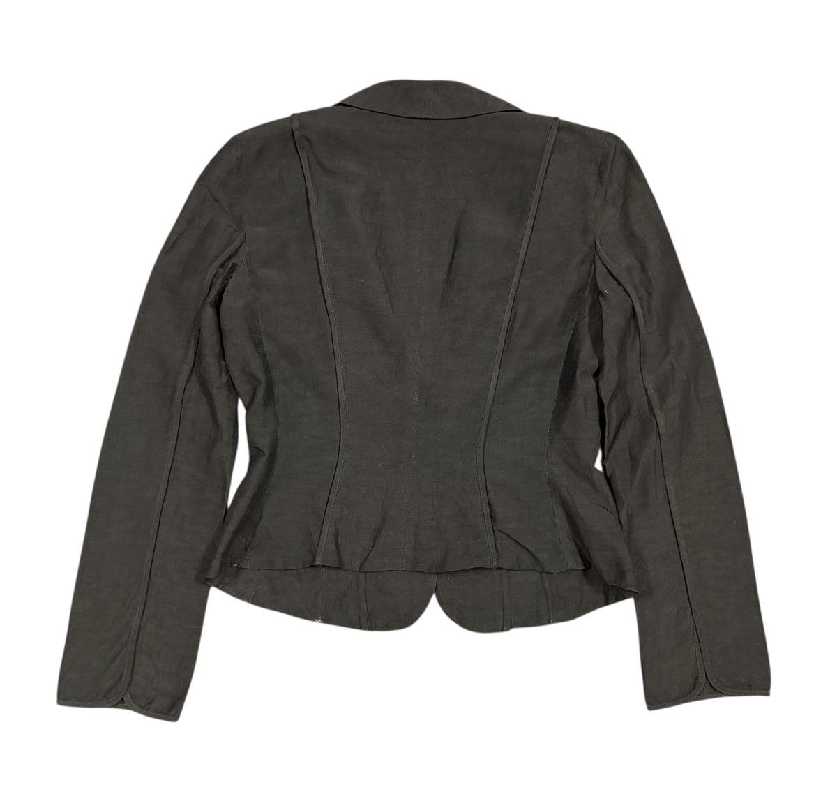 Armani Collezioni Vtg✅Luxury Armani Collezioni Silk Crop Jacket Made In Italy Size M / US 6-8 / IT 42-44 - 2 Thumbnail