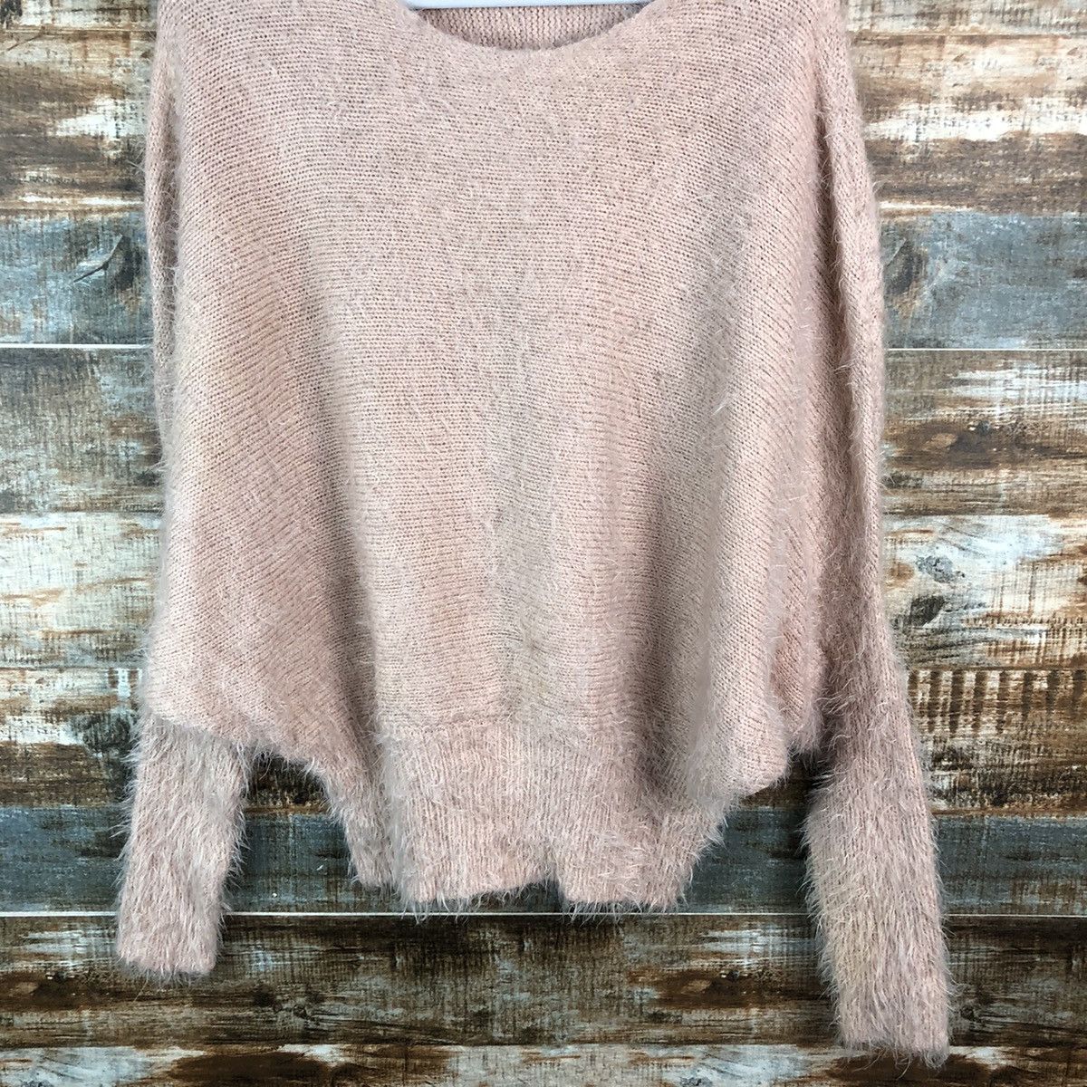 Homespun Knitwear DLL N’or Pink Mohair shaggy fur Knitwear #C420 Size XL / US 12-14 / IT 48-50 - 3 Thumbnail
