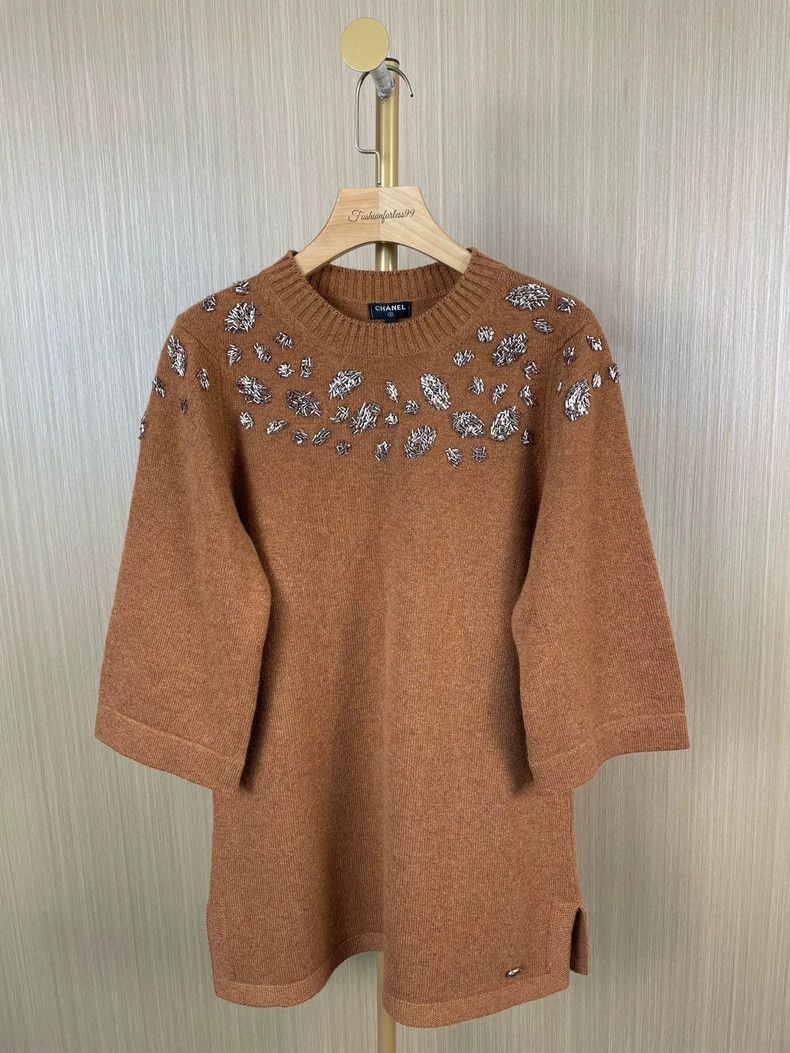 Chanel Chanel Runway Beaded Cashmere Dress - dmc Size US S / EU 44-46 / 1 - 1 Thumbnail