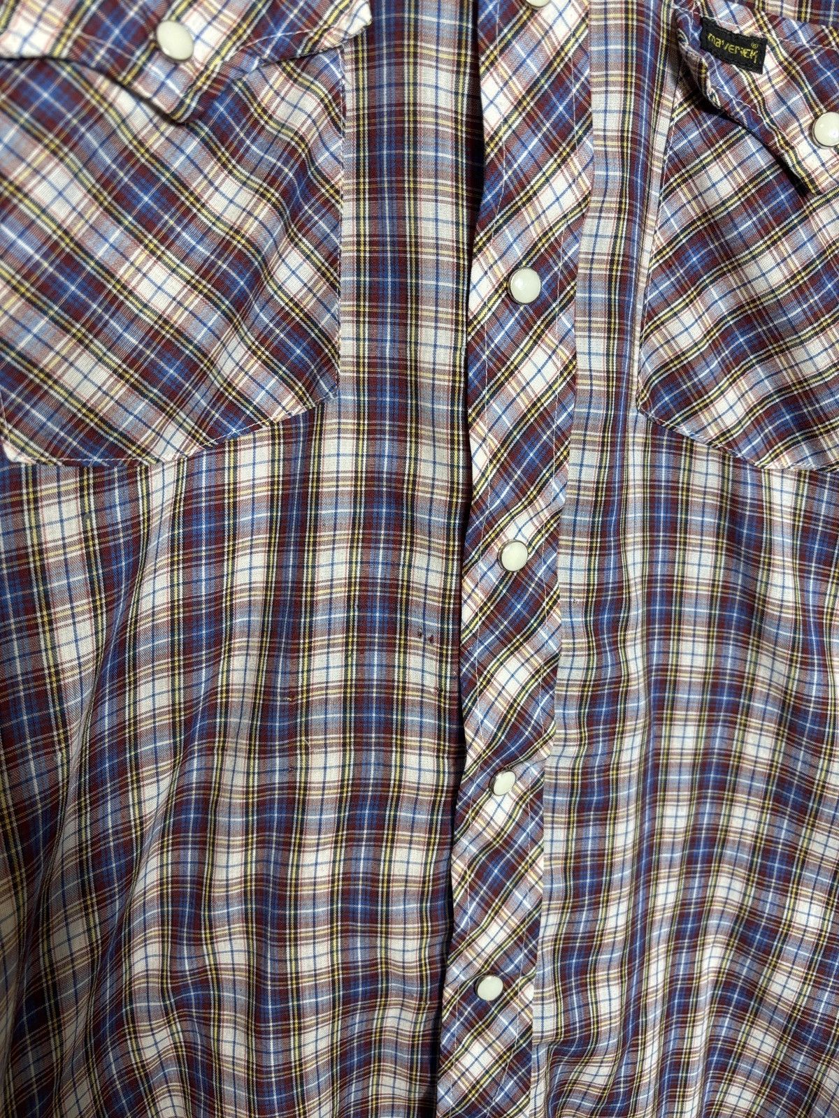 Vintage Vintage Maverick Western Pearl Snap Shirt Distressed Large Size US L / EU 52-54 / 3 - 3 Thumbnail