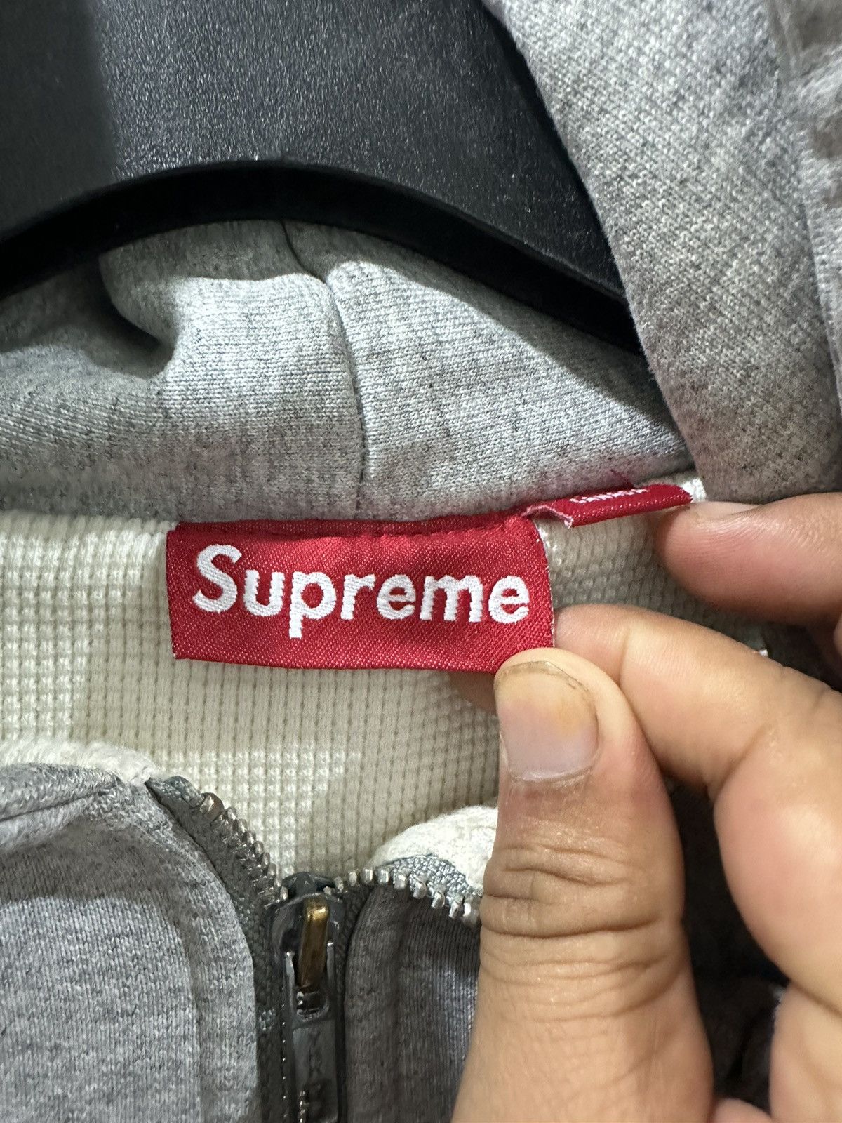 Supreme Distress Supreme Thermal Arc Logo Zipper Hoodies Size US L / EU 52-54 / 3 - 11 Thumbnail