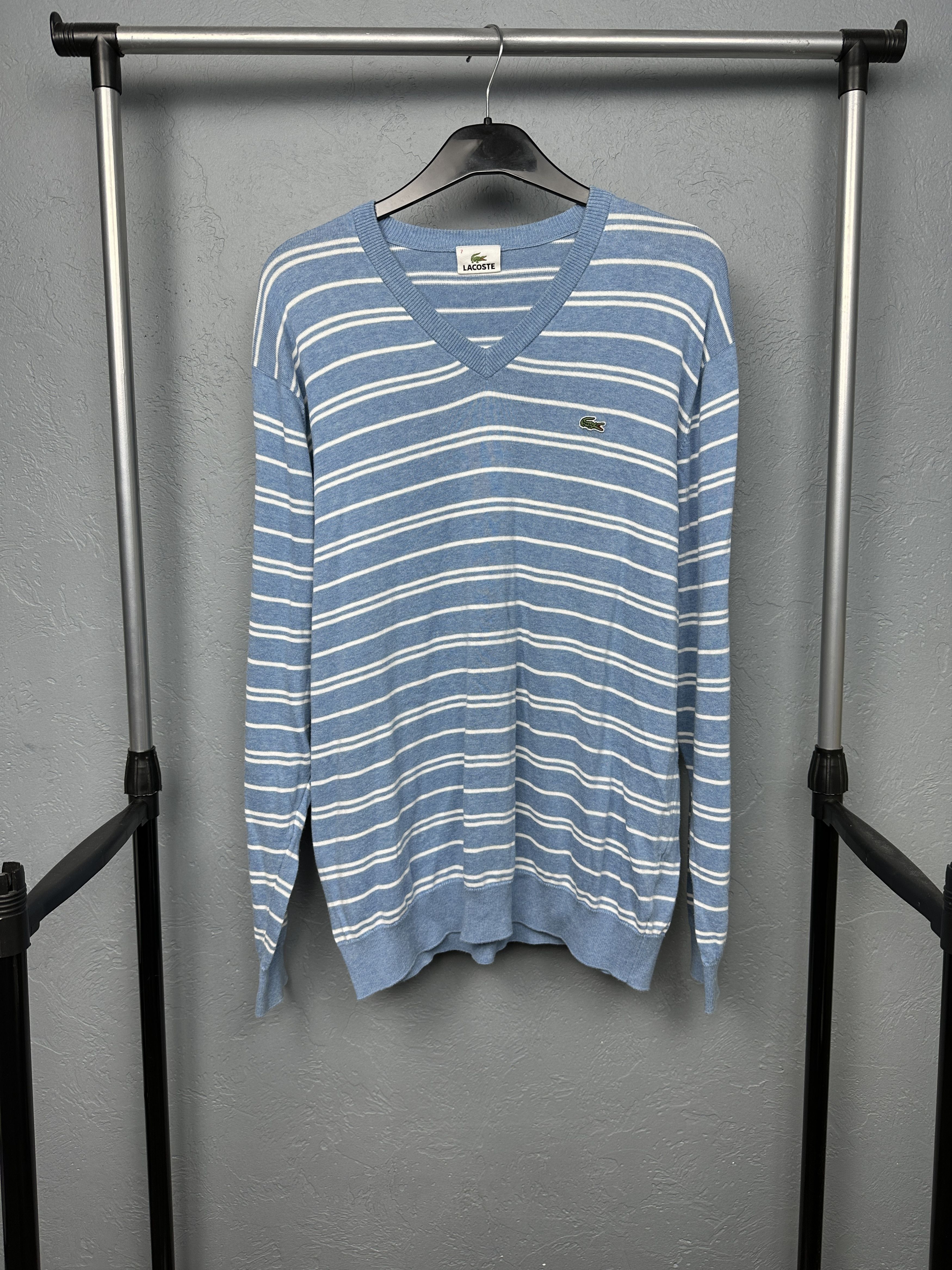 Lacoste Lacoste Vintage Mens V-Neck Sweater Size US XXL / EU 58 / 5 - 1 Thumbnail
