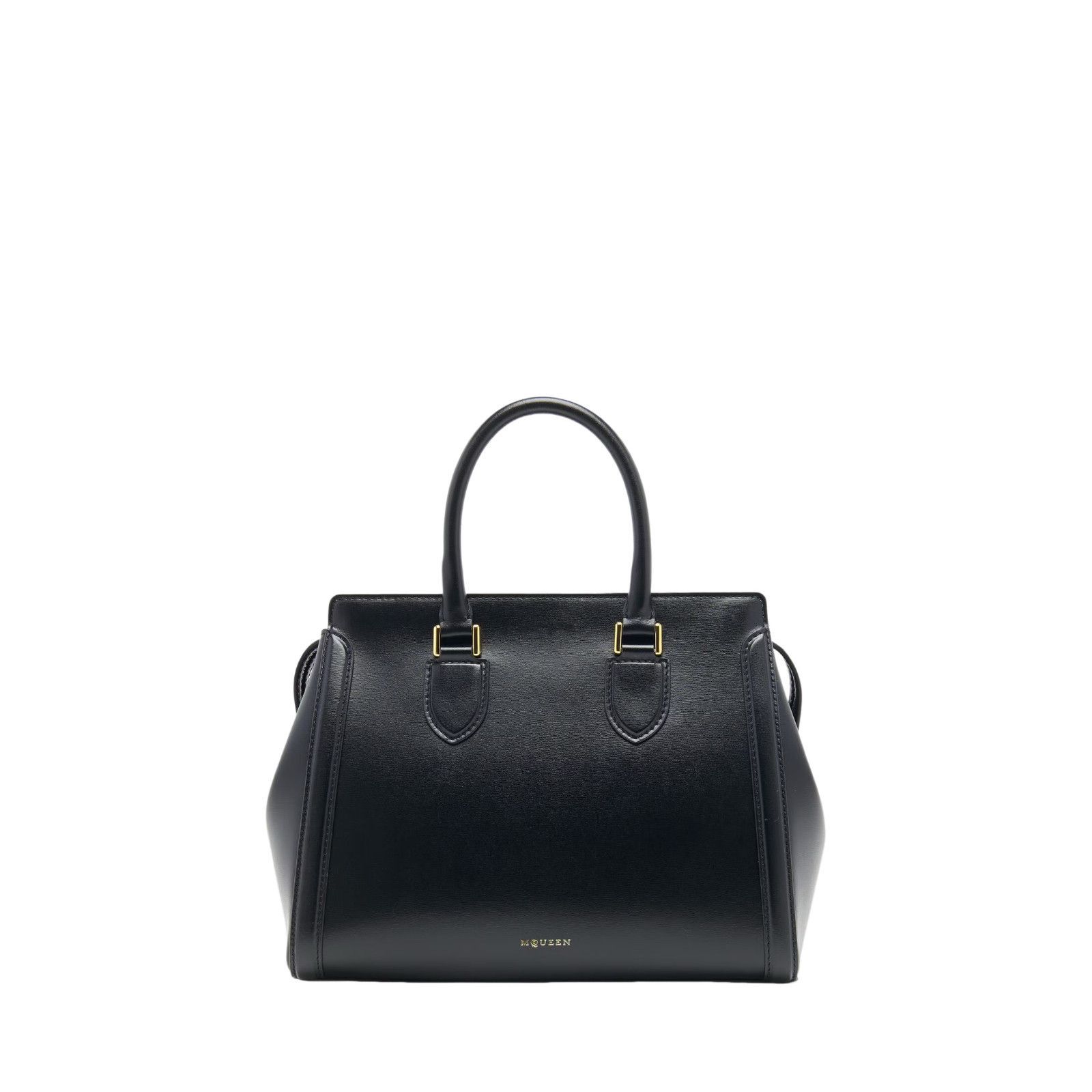 Alexander McQueen ALEXANDER MCQUEEN Birdee Large Black Leather Top Handle Bag Size ONE SIZE - 1 Thumbnail