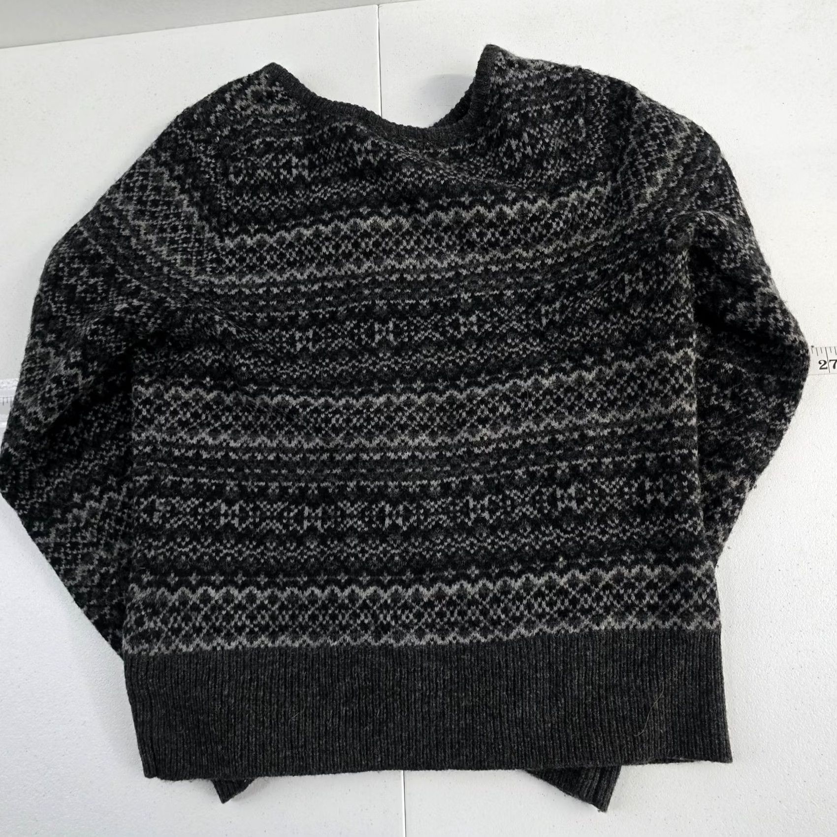 Eddie Bauer VINTAGE Eddie Bauer Women’s Wool Blend Fair Isle Cardigan Sweater Gray SP 6916 Size S / US 4 / IT 40 - 2 Thumbnail