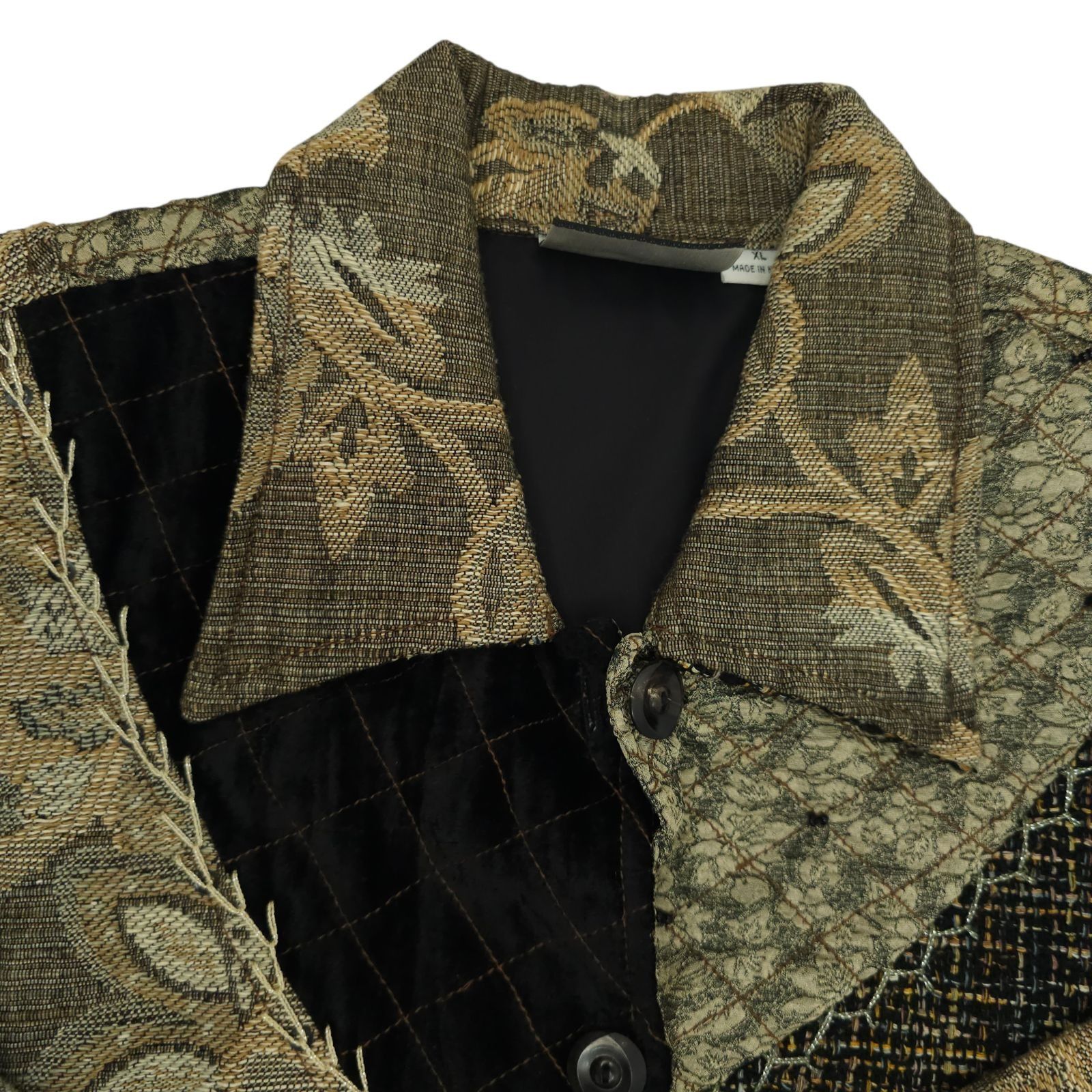 Other Yak Magik Jacket XL Floral Tapestry Patchwork Quilted Velvet Size XL / US 12-14 / IT 48-50 - 9 Thumbnail