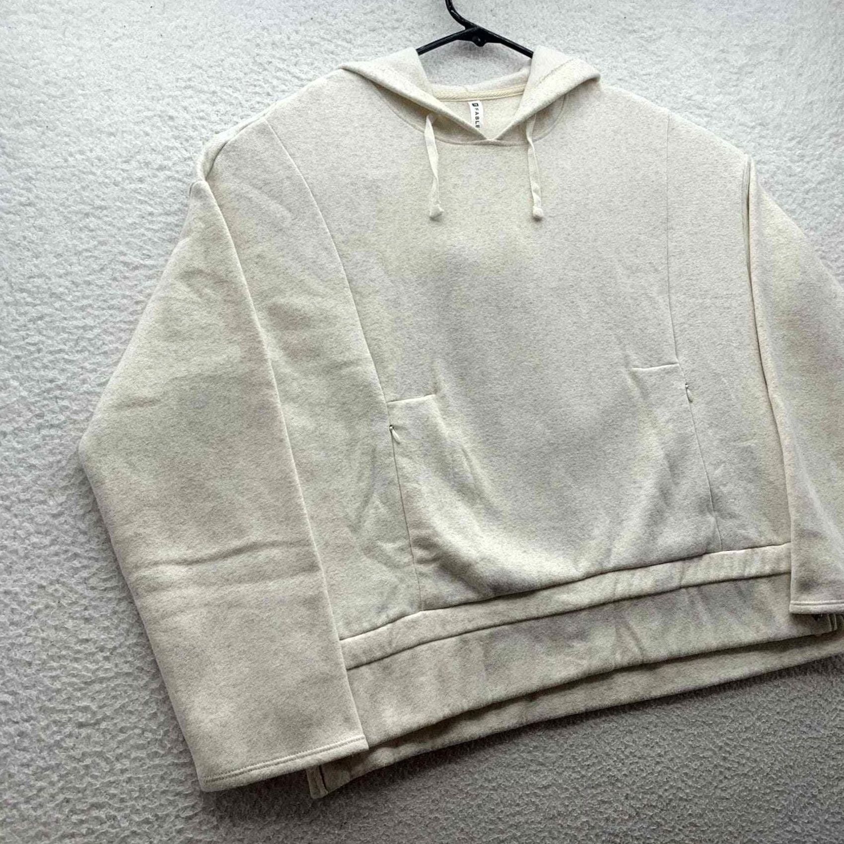 Fabletics Fabletics Hoodie Womens Small S Cream White Sweatshirt Pullover Athleisure Yoga Loose Fit Size S / US 4 / IT 40 - 2 Thumbnail