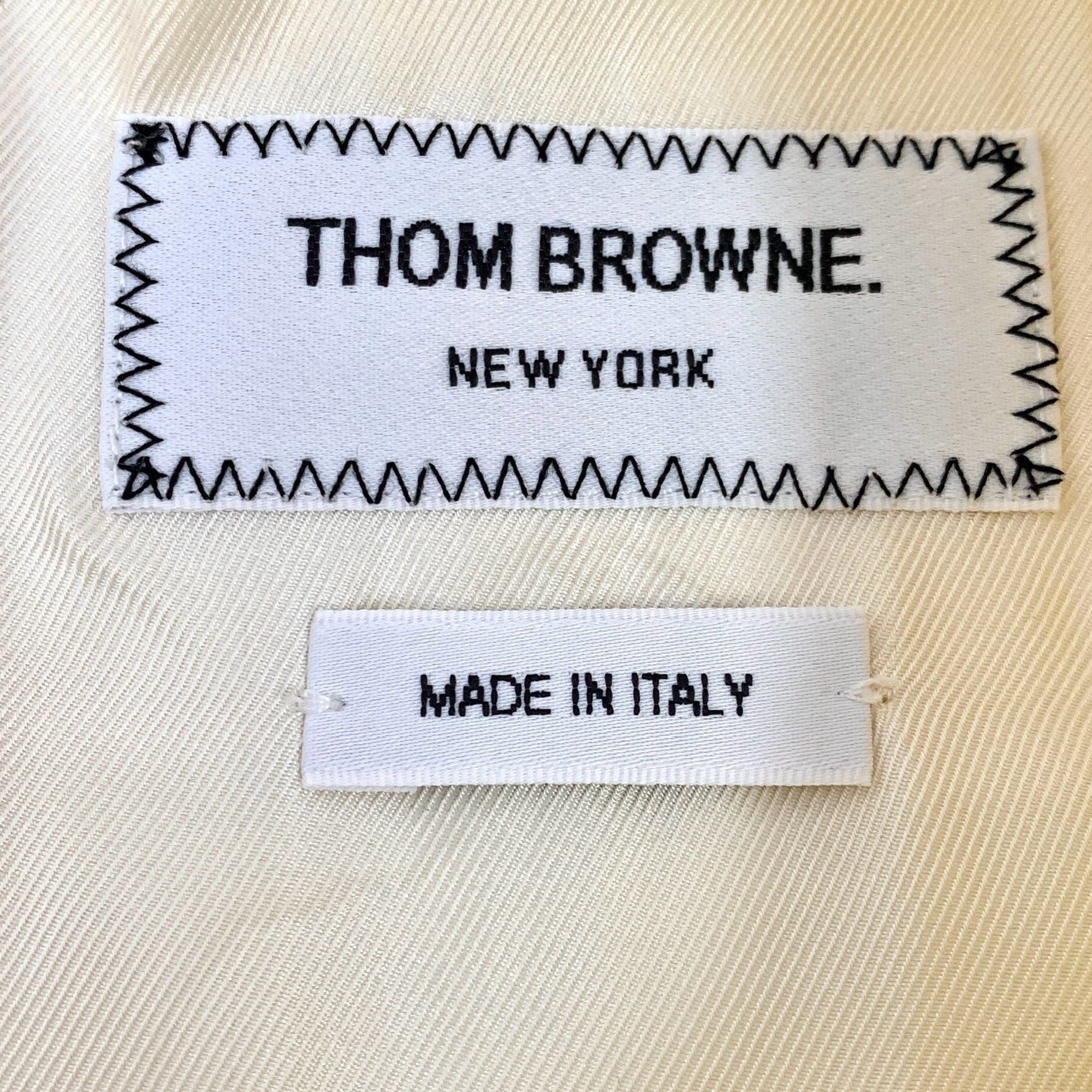 Thom Browne Thom Browne Tee – Off-White Cotton Crewneck (Size 42) Size M / US 6-8 / IT 42-44 - 2 Thumbnail