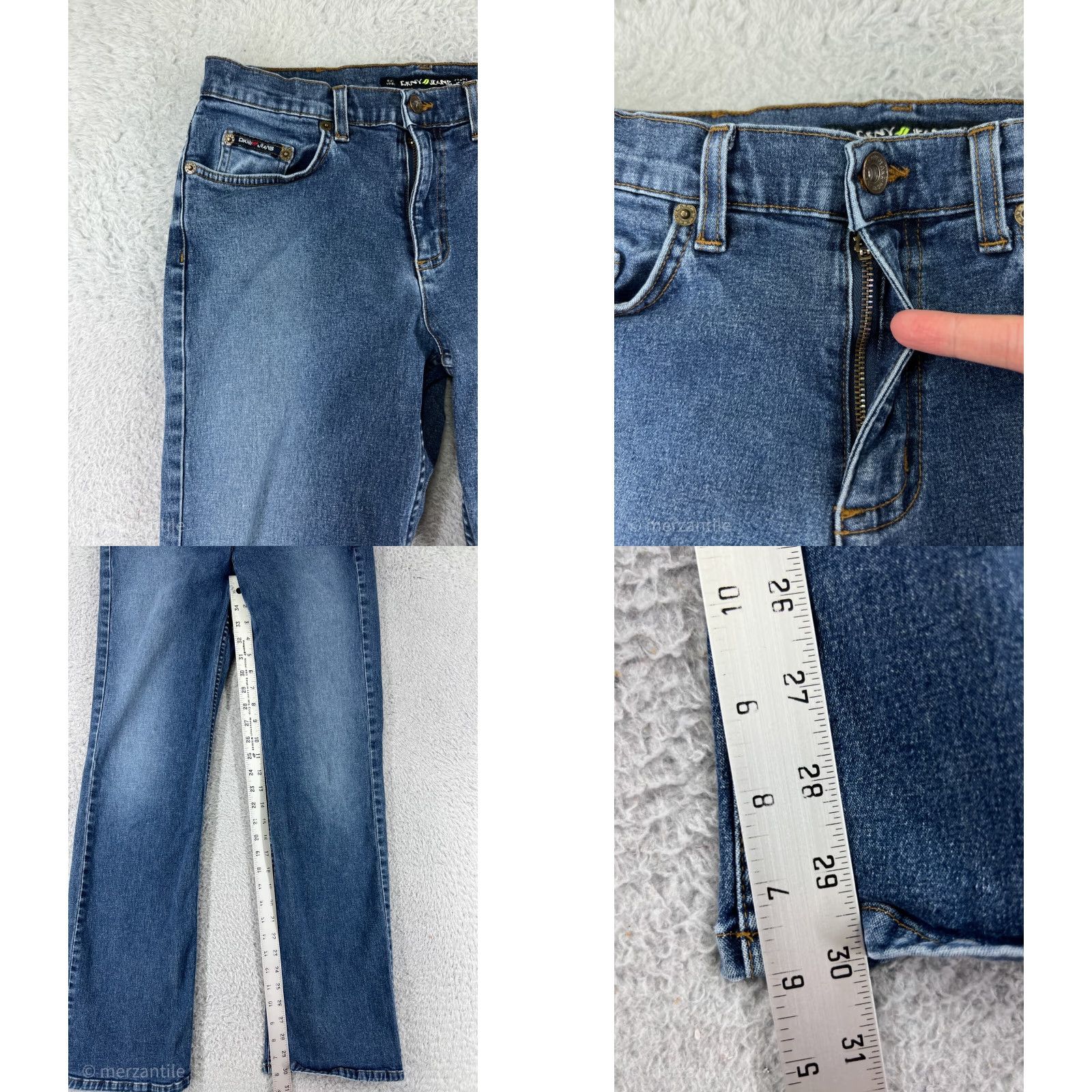 DKNY VINTAGE DKNY Jeans Womens 6 Blue Denim Bootcut 5-Pocket Design Zip Inseam 30 in Medium Wash Size 28" / US 6 / IT 42 - 8 Thumbnail