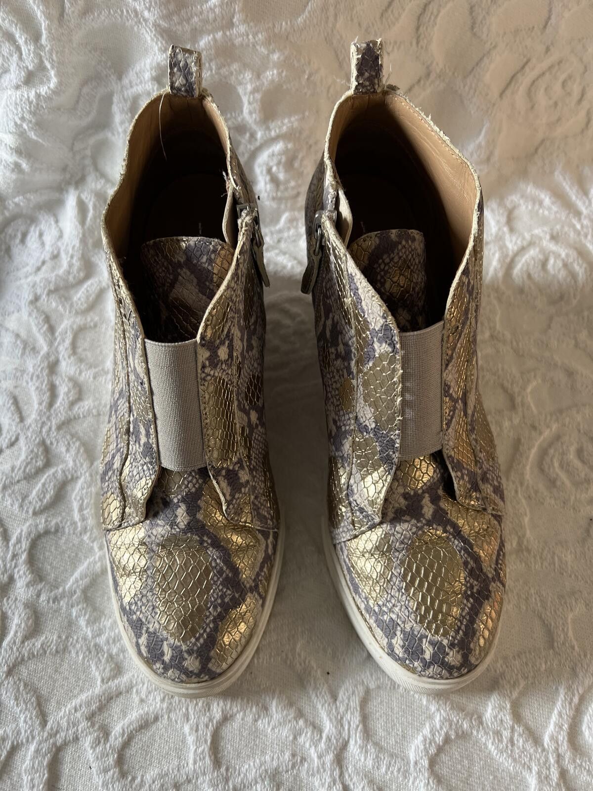 Other Linea Paolo Leather Felicia Platform Wedge Sneaker Bootie Size US 8 / IT 38 - 3 Thumbnail