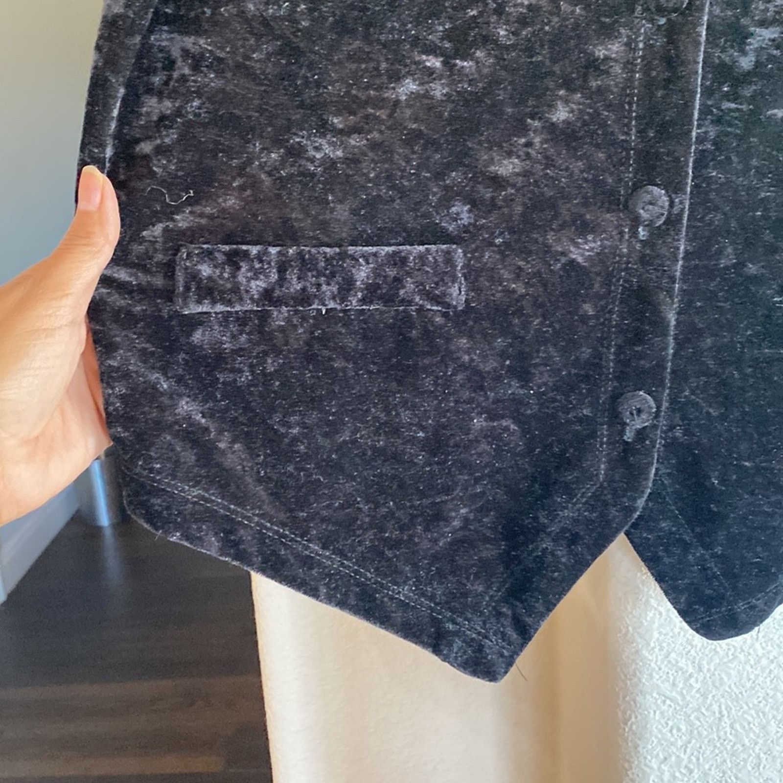 Vintage Vintage My Michelle 90s velvet lace back vest size M Size M / US 6-8 / IT 42-44 - 4 Thumbnail