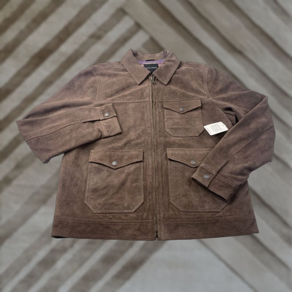 Lucky Brand Lucky Brand Jacket Overcoat Suede Lined 100% Leather Men’s Large Brown Full Zip Vintage No NWT Size US L / EU 52-54 / 3 - 1 Thumbnail