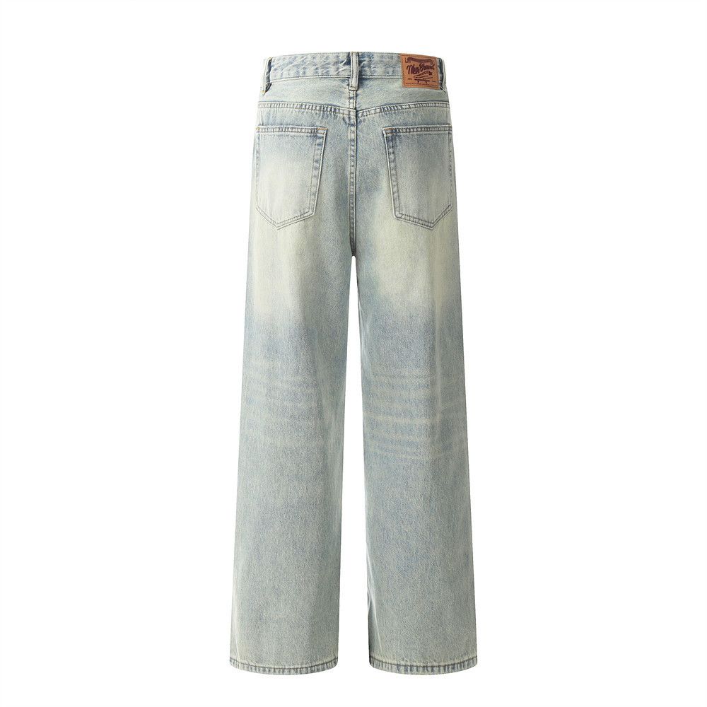 Japanese Brand × Jean Distressed loose versatile casual retro light washed jeans Size US 32 / EU 48 - 3 Thumbnail