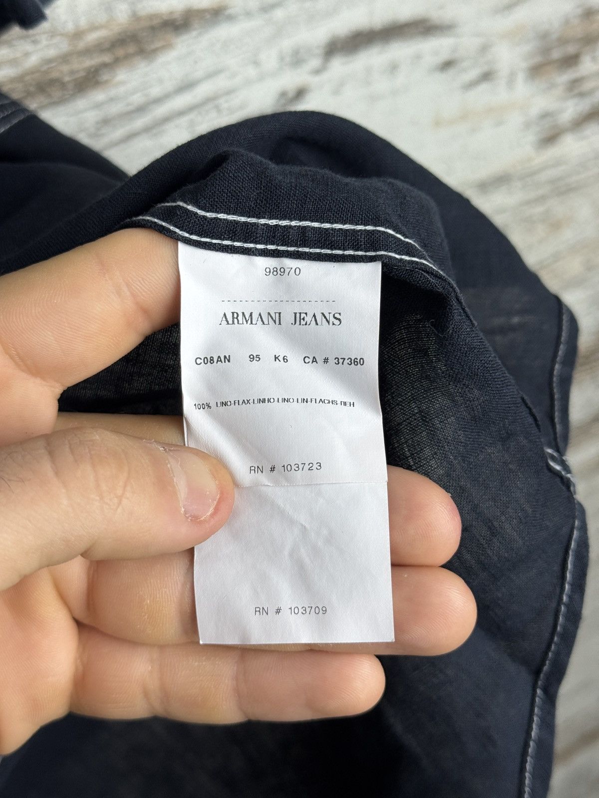 Armani Mens Vintage Armani Jeans linen shirts button up AJ lino Size US M / EU 48-50 / 2 - 9 Thumbnail