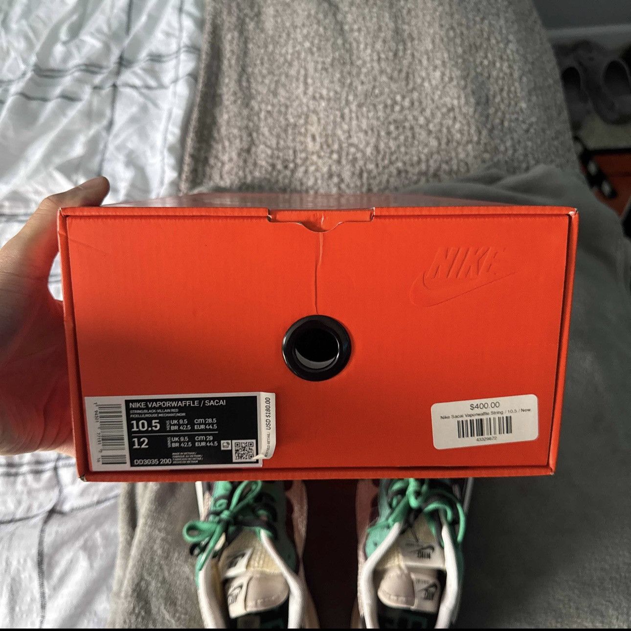 Nike × Sacai Nike Sacai Vaporwaffle Villan Red Size US 10.5 / EU 43-44 - 7 Thumbnail