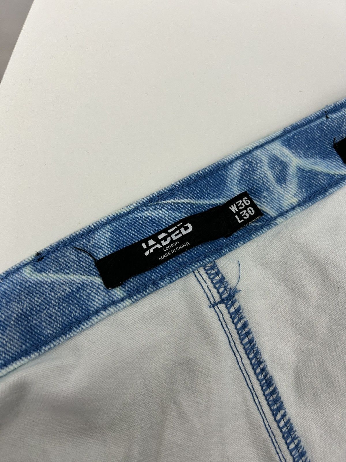 Jaded London Jaded London Water Print W36 L30 Baggy Skate Fit Denim Pants Size US 36 / EU 52 - 10 Thumbnail