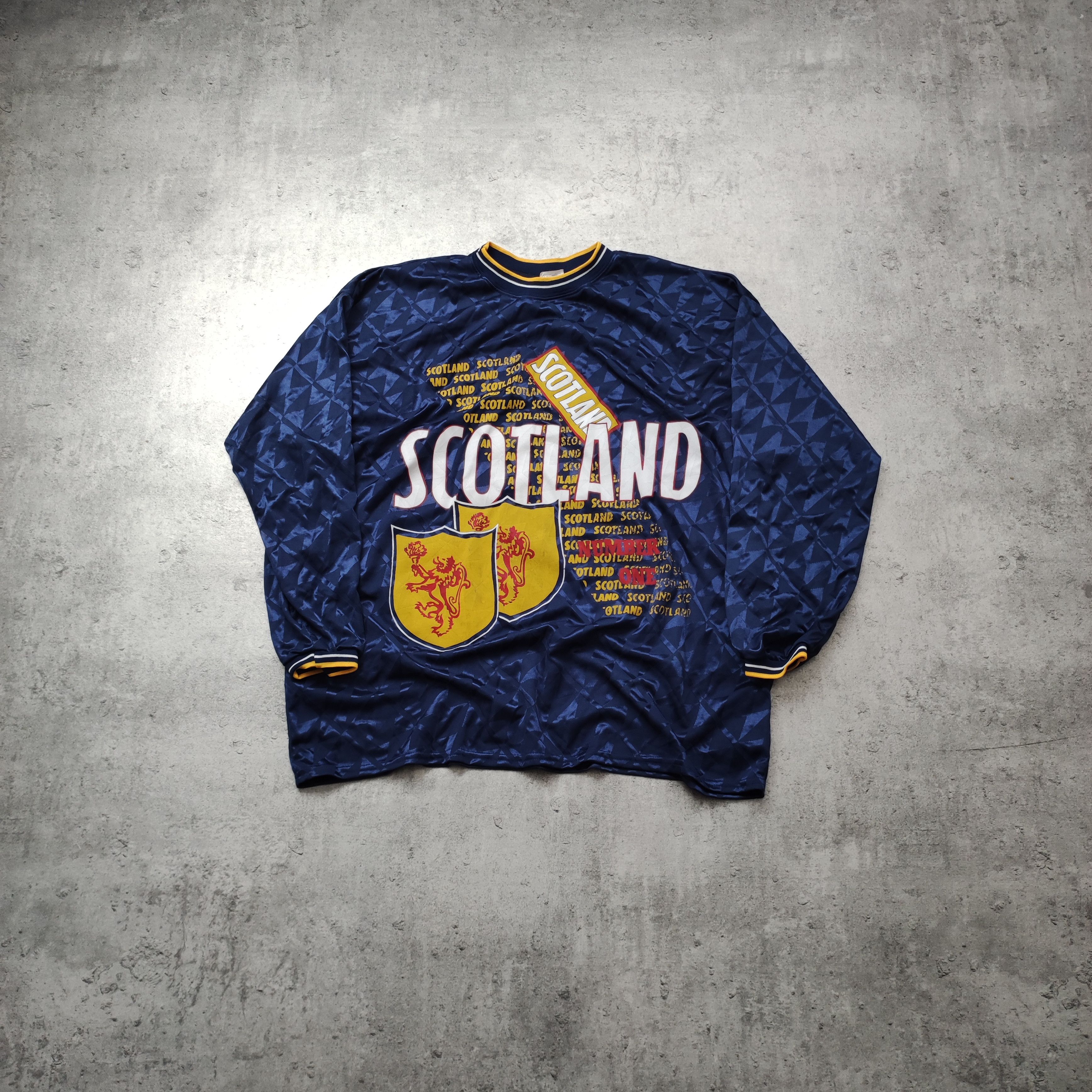 Vintage Vintage RARE 90s Scotland Galic Football Promo Long Jersey Size US L / EU 52-54 / 3 - 1 Thumbnail