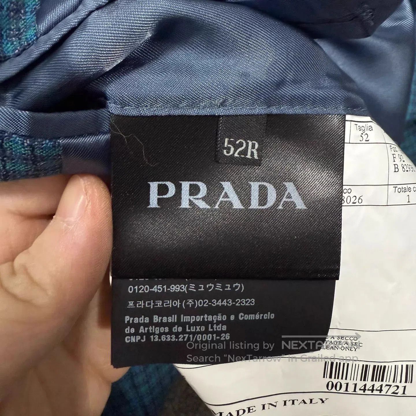 Prada Blue Checkered Light Jacket Blazer. Size US M / EU 48-50 / 2 - 5 Thumbnail