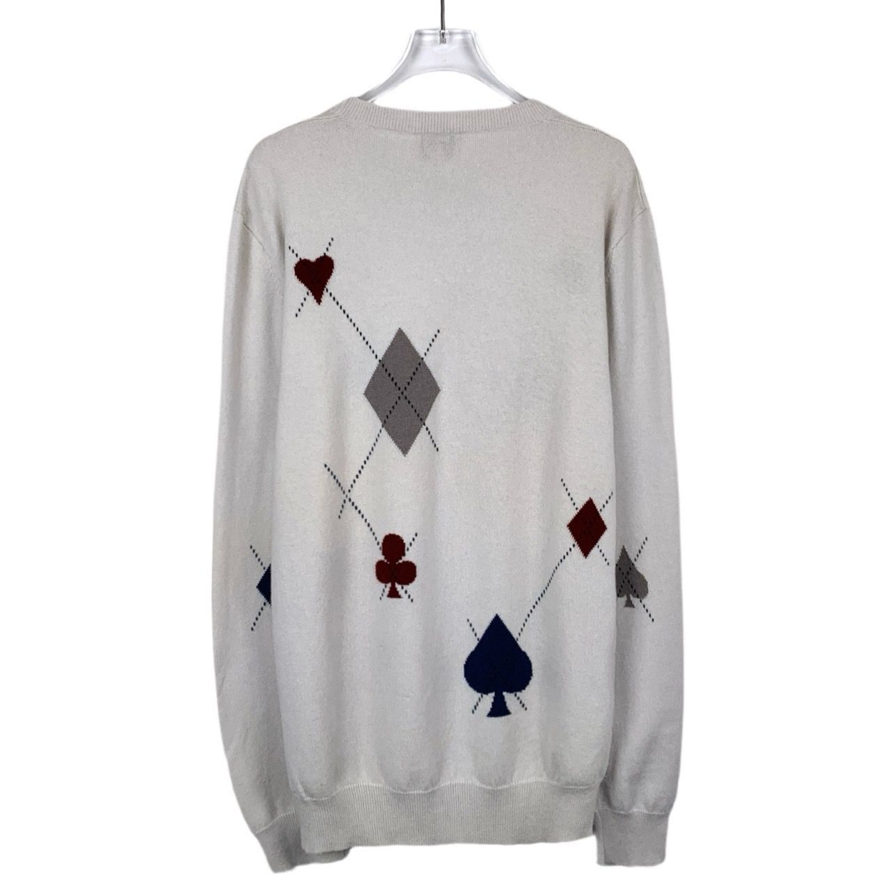 Hermes Hermès Cashmere Sweater Playing Card Design Beige & Multicol Size US XL / EU 56 / 4 - 2 Thumbnail