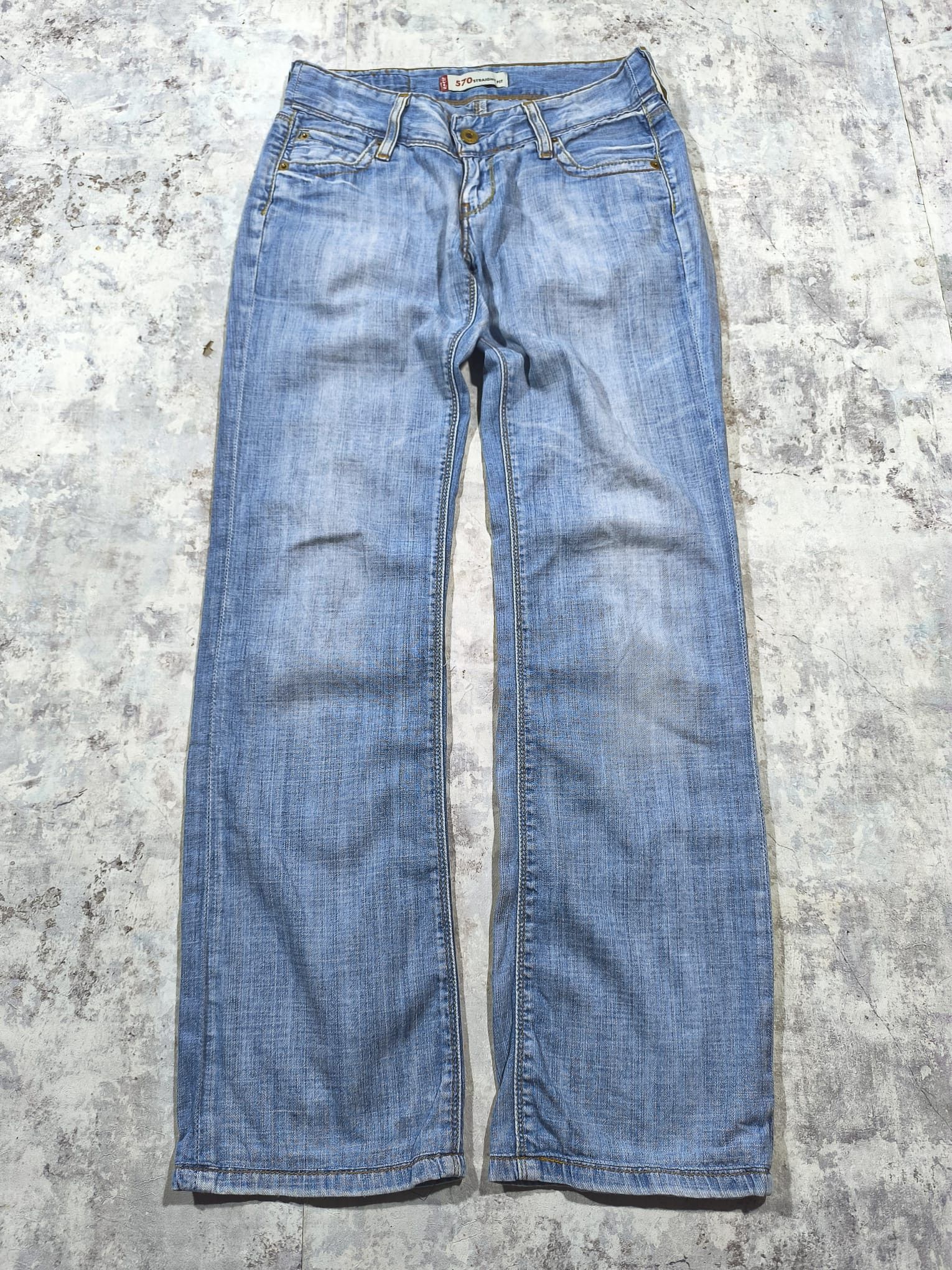Levi's levis 570 straight lowrise wmn xs faded western Size 28" / US 6 / IT 42 - 4 Thumbnail