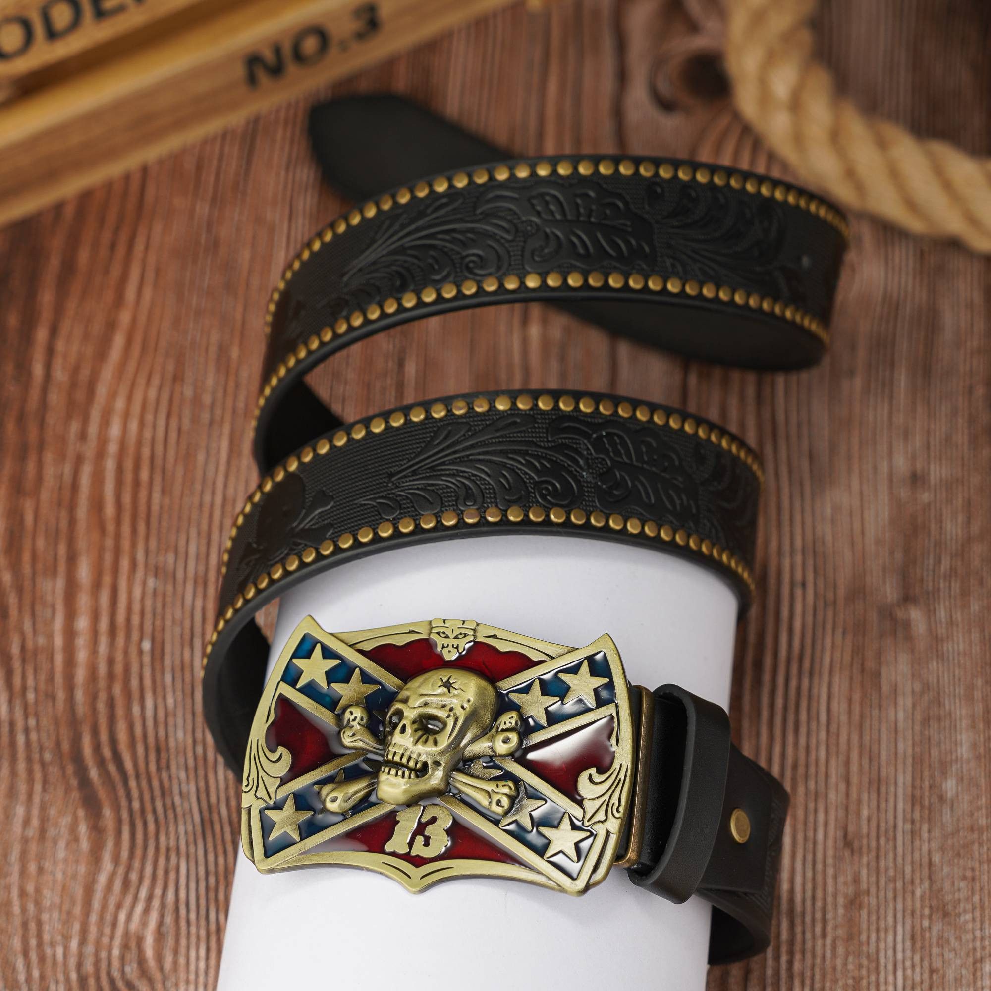 Japanese Brand × Leather Skull Buckle Belt Size ONE SIZE - 3 Thumbnail