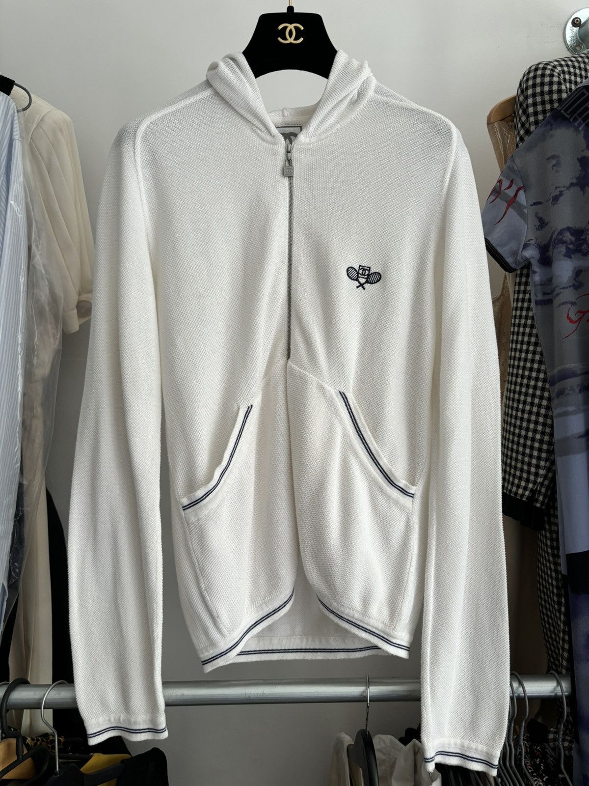 Chanel sport tennis zip hoodie