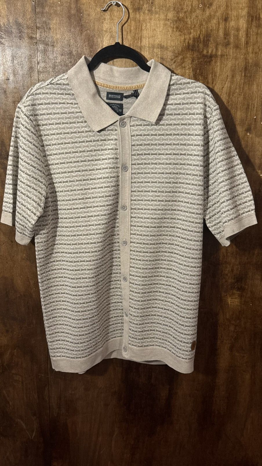 Buffalo David Bitton Brand New Knit Button up shirt Size US L / EU 52-54 / 3 - 1 Thumbnail