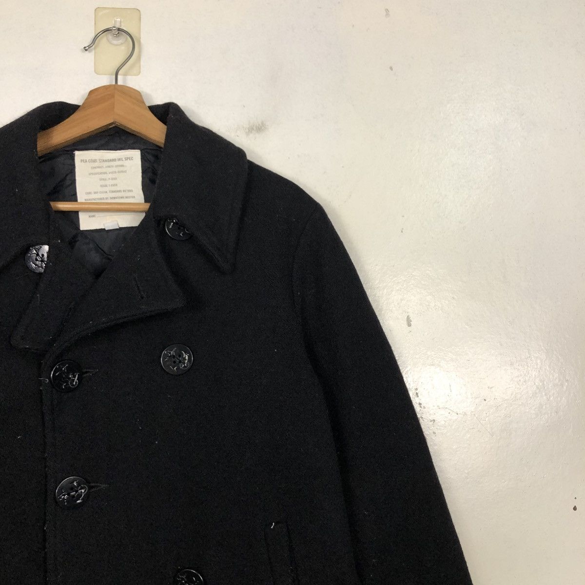 Japanese Brand 📌Vintage Wool Peacoat Usa Double Breast Issey Miyake Size US L / EU 52-54 / 3 - 8 Thumbnail