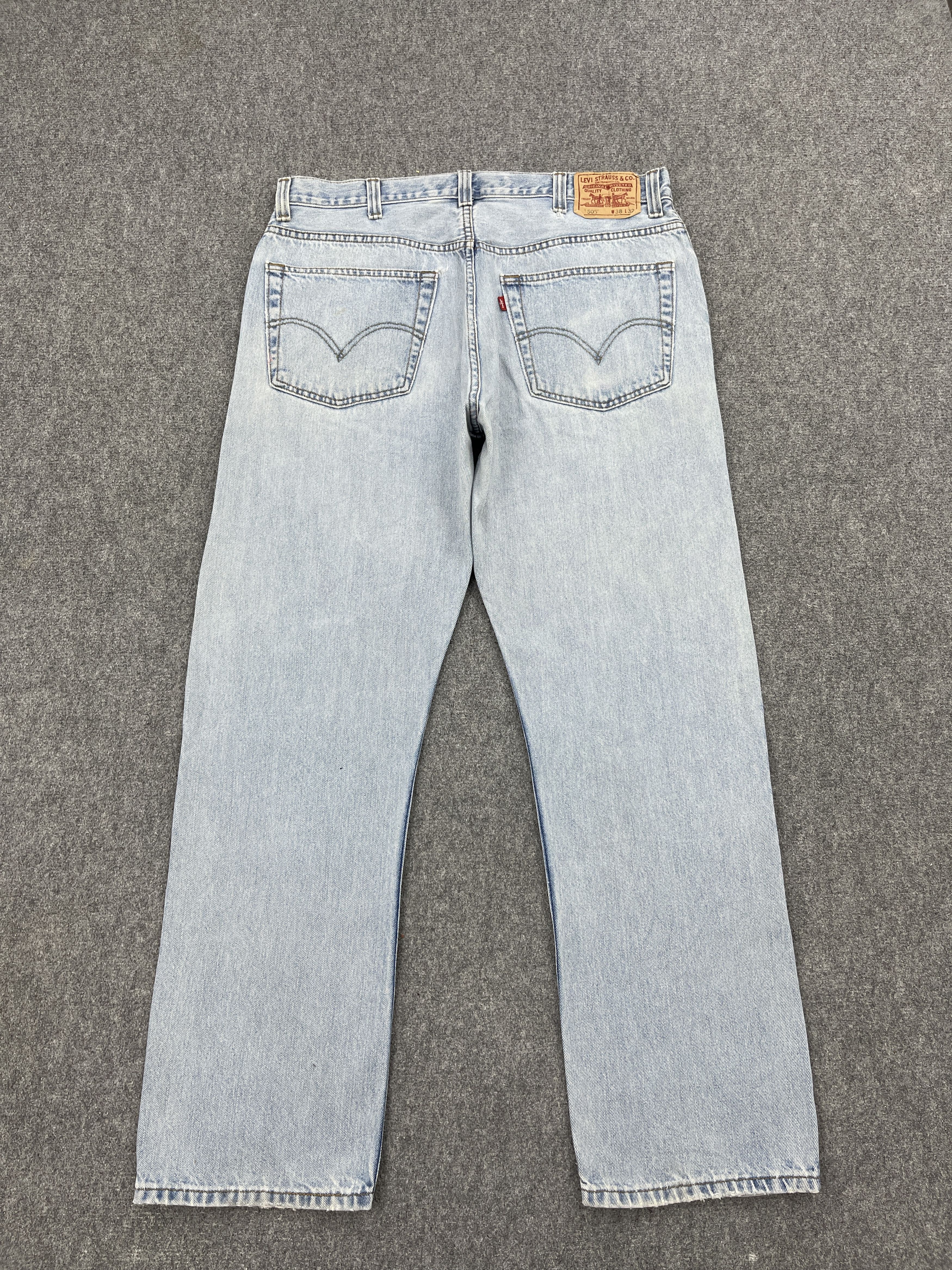 Levi's × Vintage Vintage Levis 505 Lightwash Jeans DP2490 Size US 36 / EU 52 - 3 Thumbnail