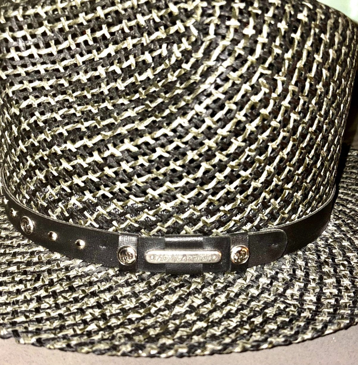 Harley Davidson Harley Davidson Vintage 90’s Straw Fedora Size ONE SIZE - 6 Thumbnail
