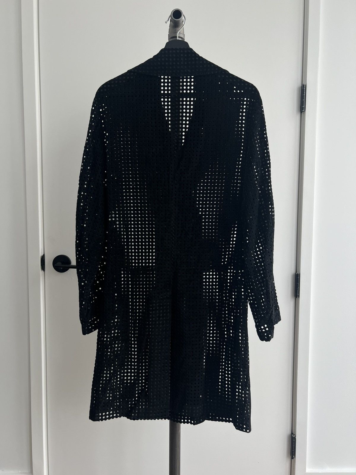 Helmut Lang AW91 Perforated Faux-Suede Double-Breasted Coat Size M / US 6-8 / IT 42-44 - 5 Thumbnail