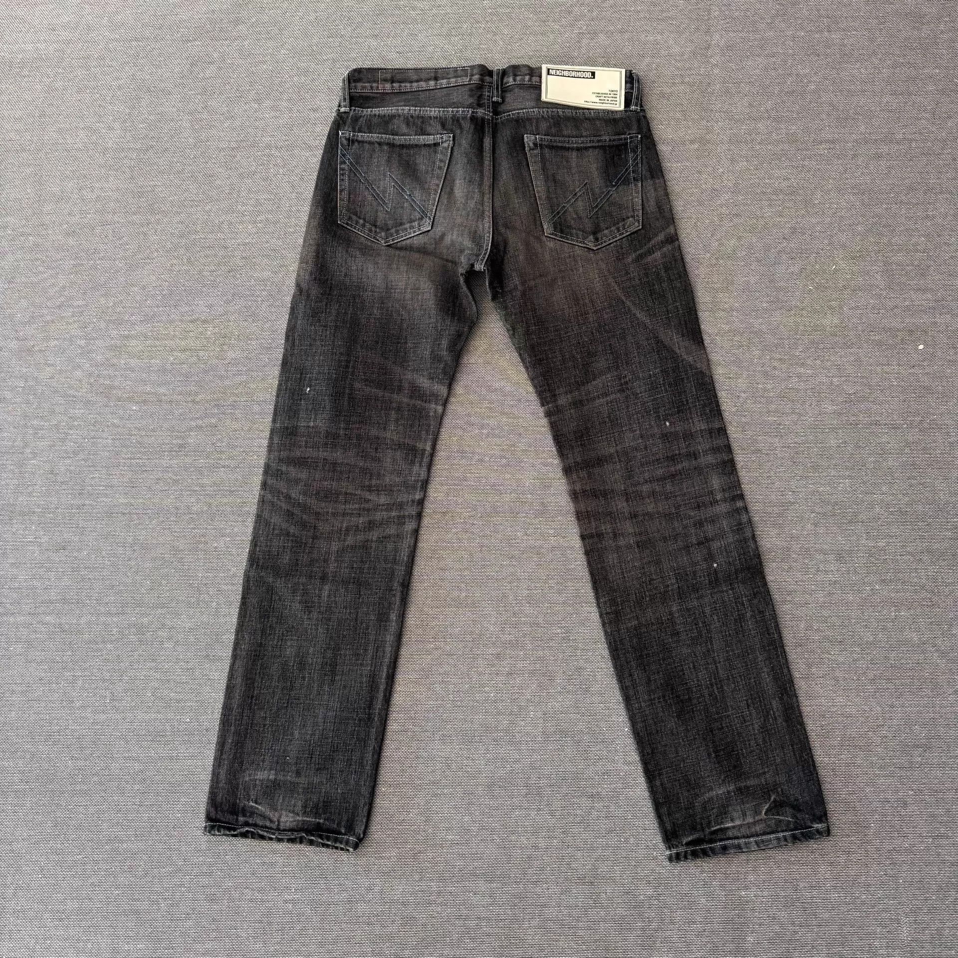Neighborhood Neighborhood 18ss Narrow Washed Black Denim Jeans Size US 34 / EU 50 - 3 Thumbnail