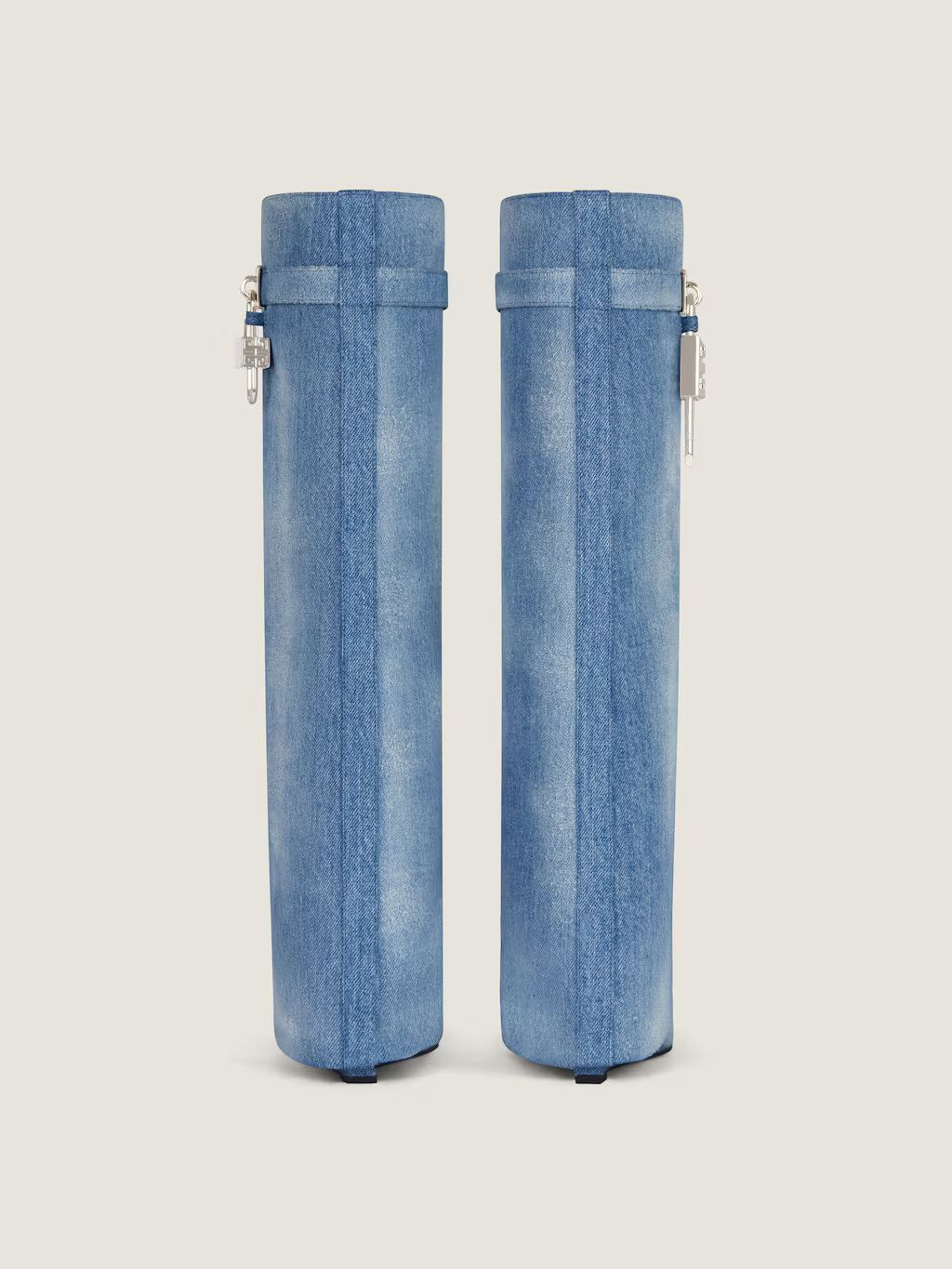 Givenchy o1lv12m0326 Shark Lock Pant Boots 90mm in Denim Blue Size US 9 / IT 39 - 6 Thumbnail