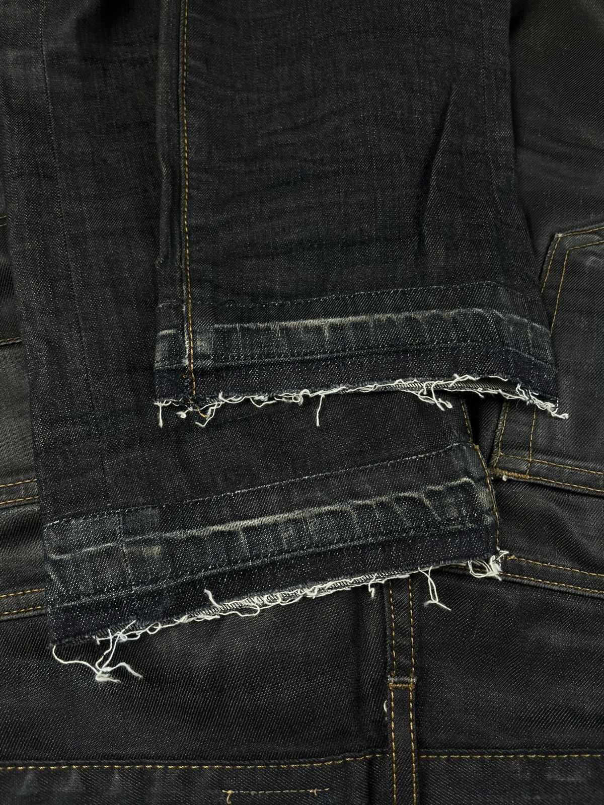 Dior SS10 Dior Homme Black Wax Coated Denim Jeans Size US 29 - 8 Thumbnail
