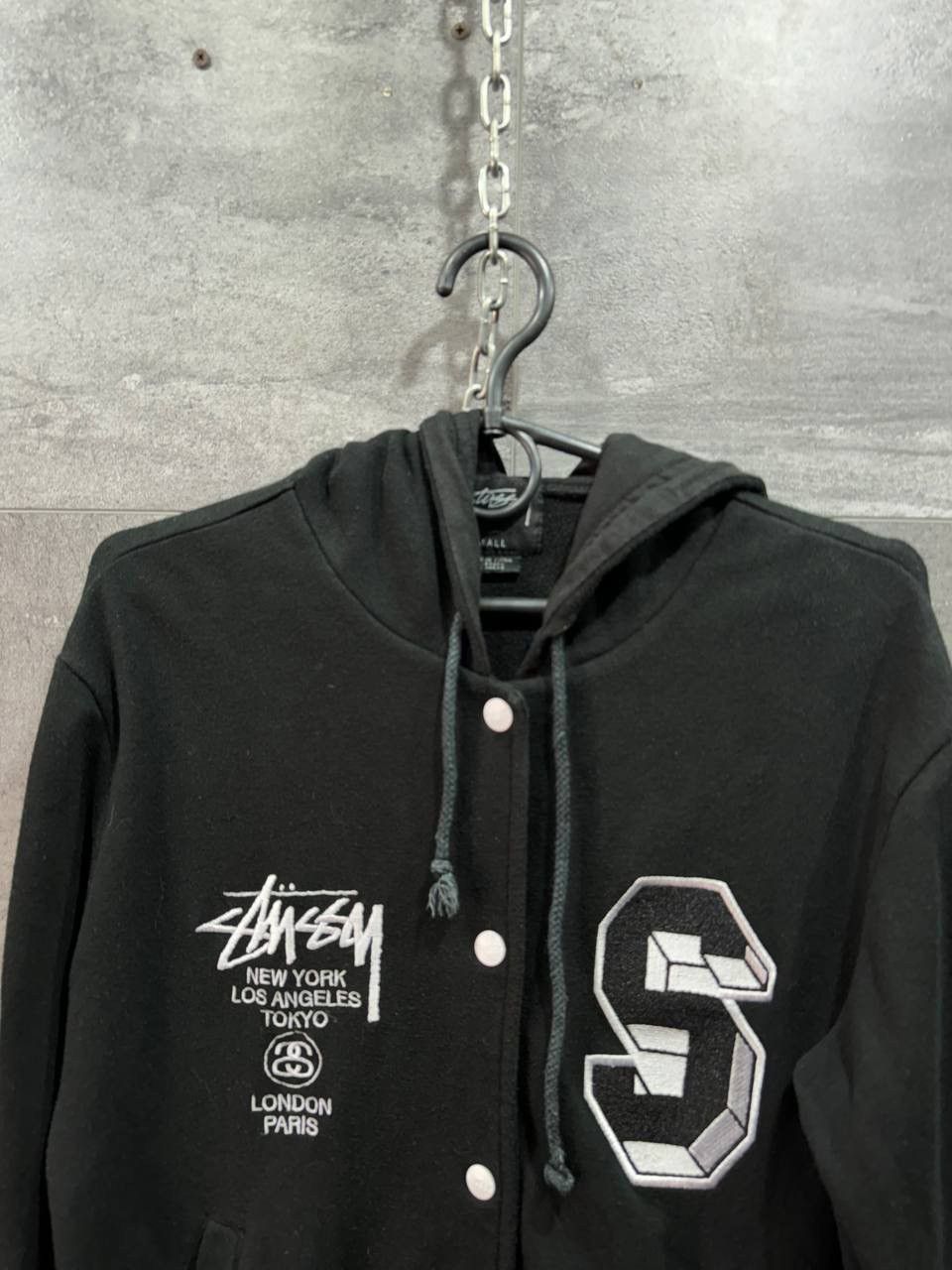 Stussy STUSSY World Tour Varsity Snap Button Hoodie Jacket Size S / US 4 / IT 40 - 2 Thumbnail
