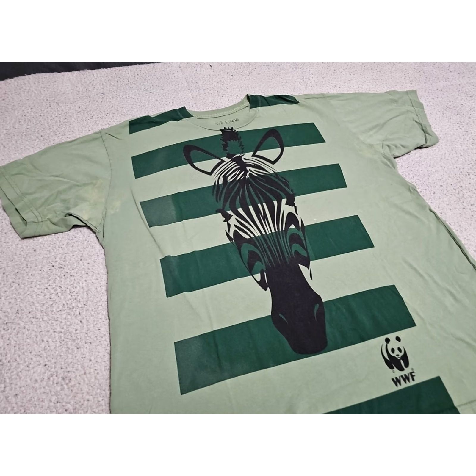 Vintage Chaser LA Tshirt Green Zebra WWF World Wildlife Foundation SZ XL Size US XL / EU 56 / 4 - 6 Thumbnail