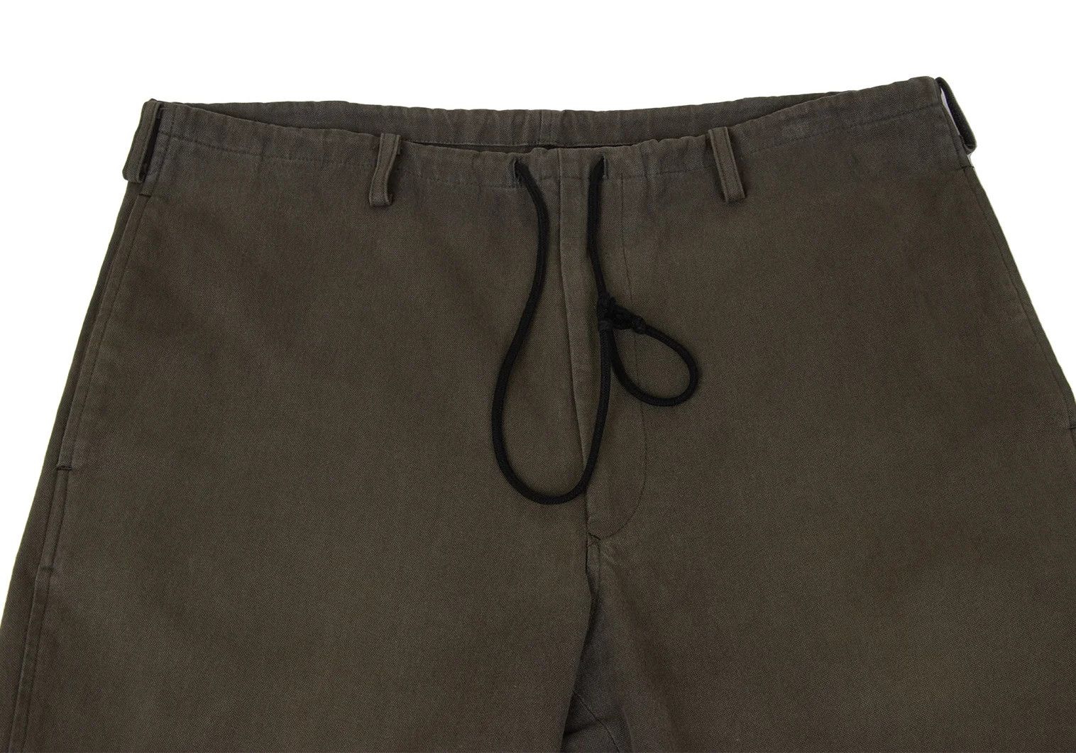 Jean Paul Gaultier Cotton Twill Drawstring Pants in Charcoal Khaki Size US 32 / EU 48 - 2 Thumbnail