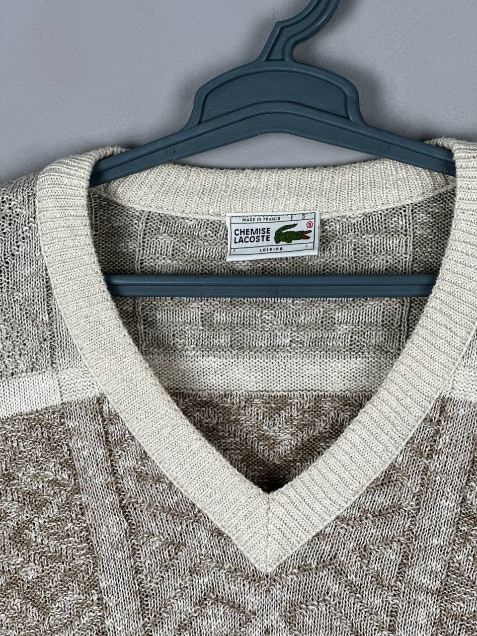Lacoste Vintage Lacoste Sweater Cable Tight Knit V Neck Blue Y2K Size US XL / EU 56 / 4 - 5 Thumbnail