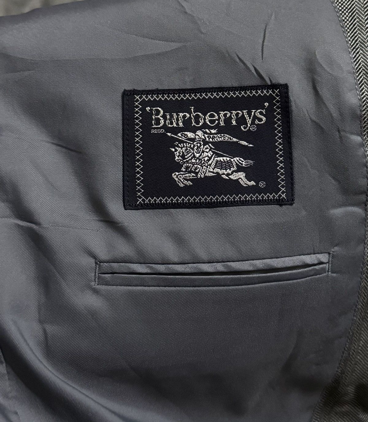 Burberry Burberrys Blazers Grey Vintage Size 38L - 5 Thumbnail