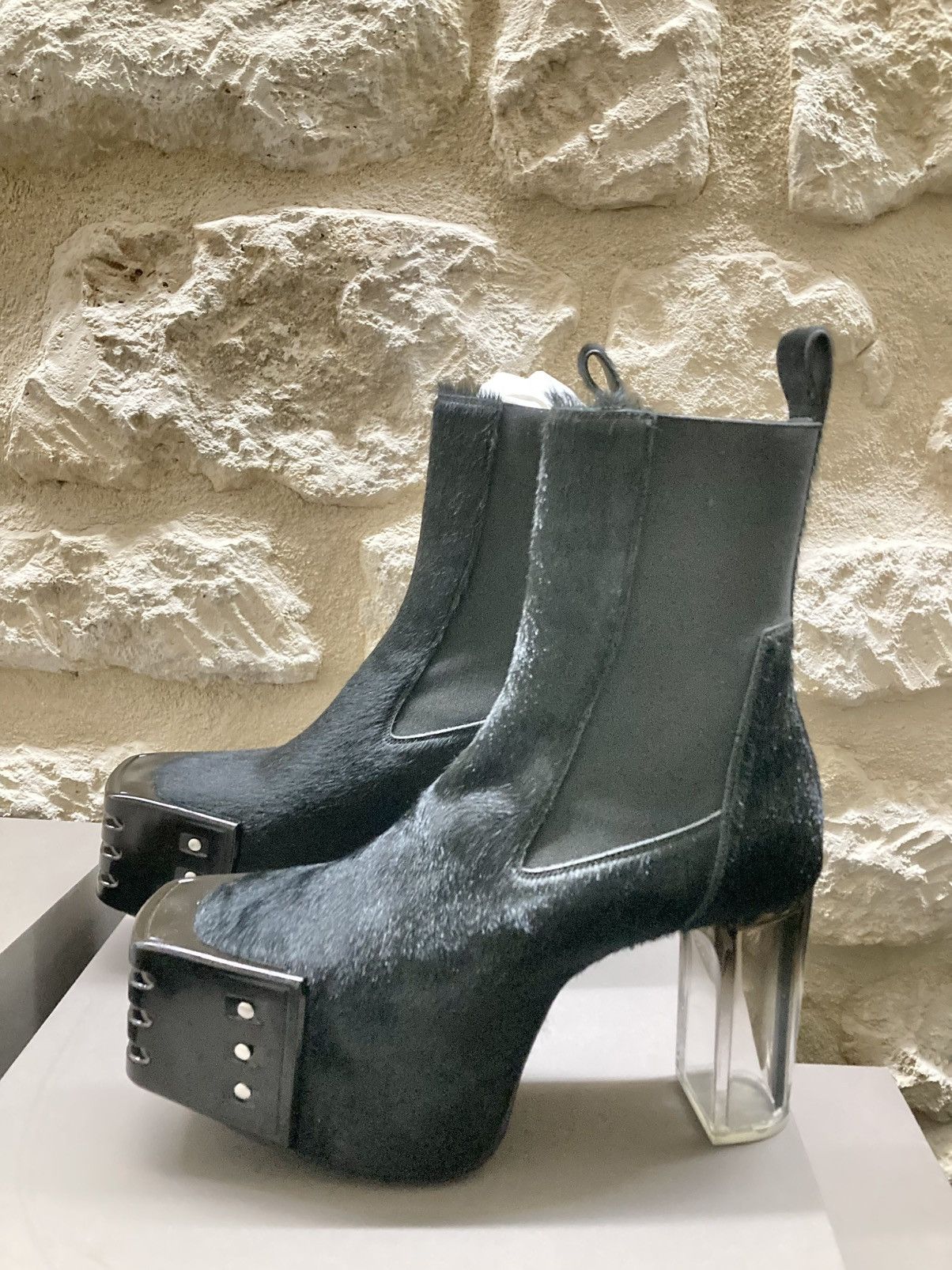 Rick Owens NEVER WORN / Calf Hair Platforms Chelsea Boots Size US 9 / EU 42 - 2 Thumbnail