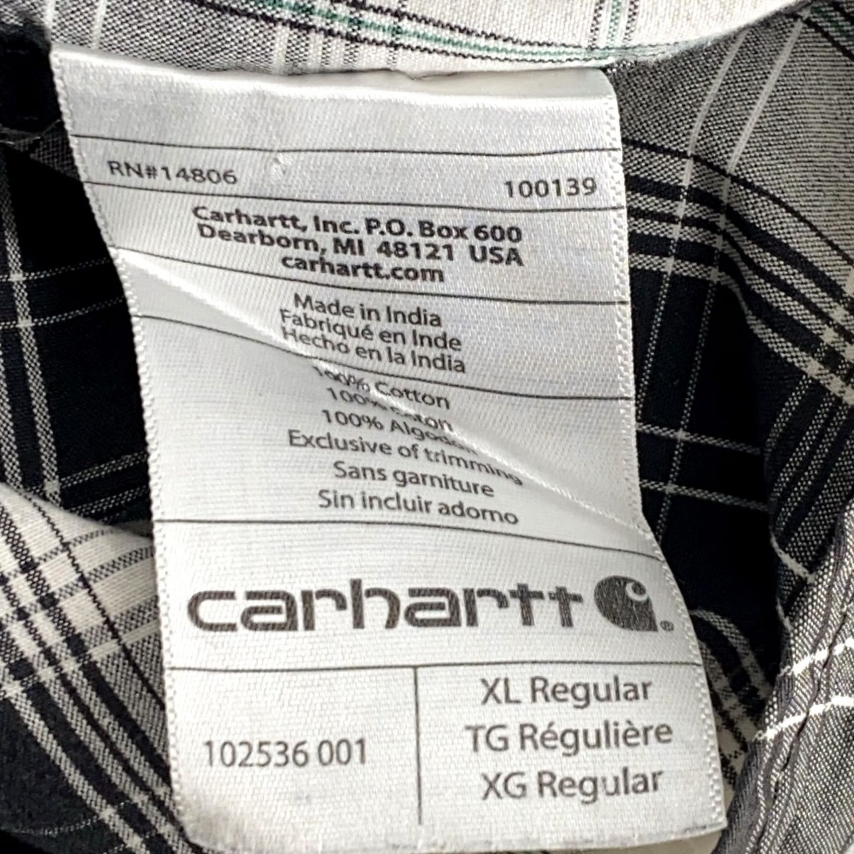 Carhartt Carhartt Shirt Mens XL Black Plaid Button Down Short Sleeve Workwear Size US XL / EU 56 / 4 - 8 Thumbnail